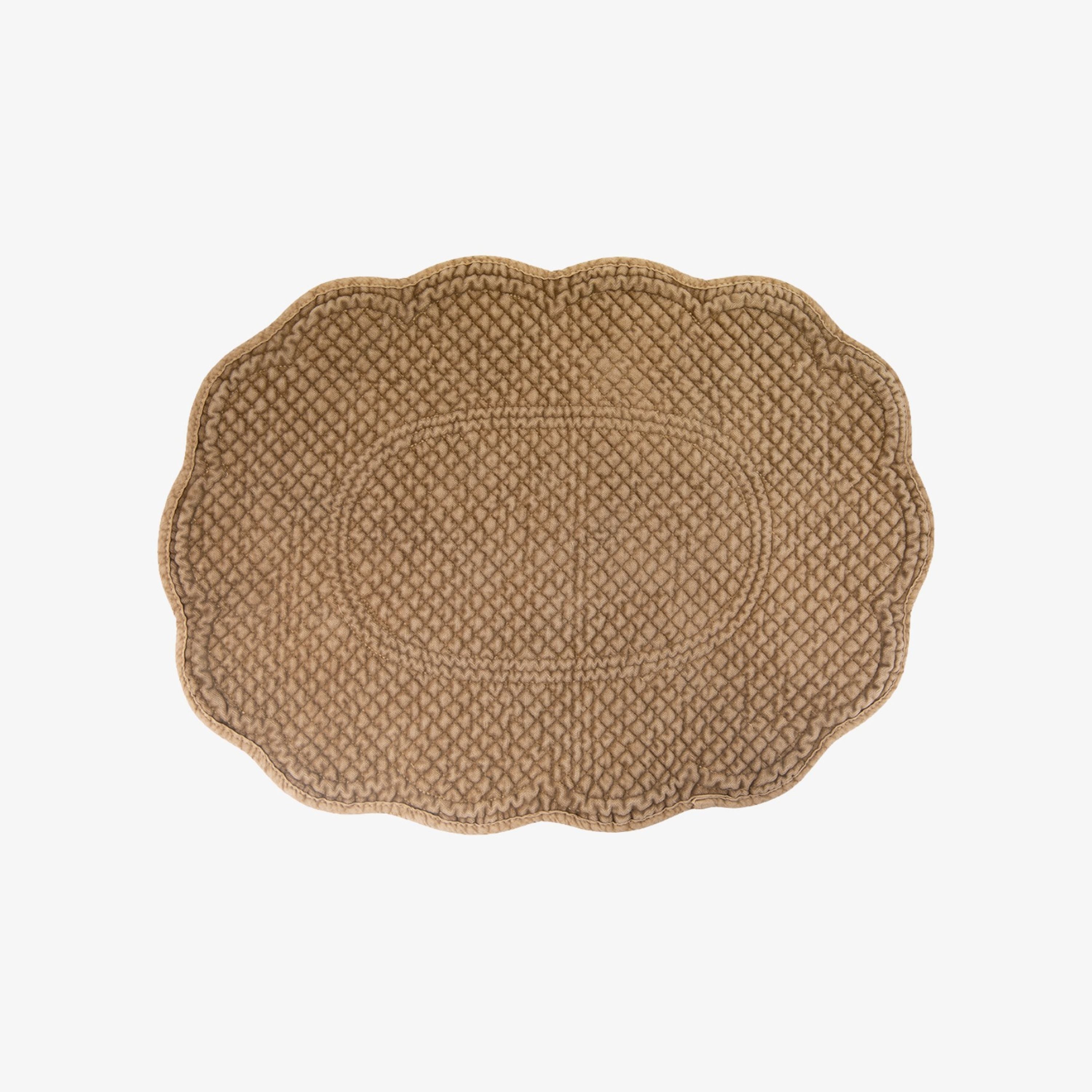 French Country Rena Quilted Placemat Khaki