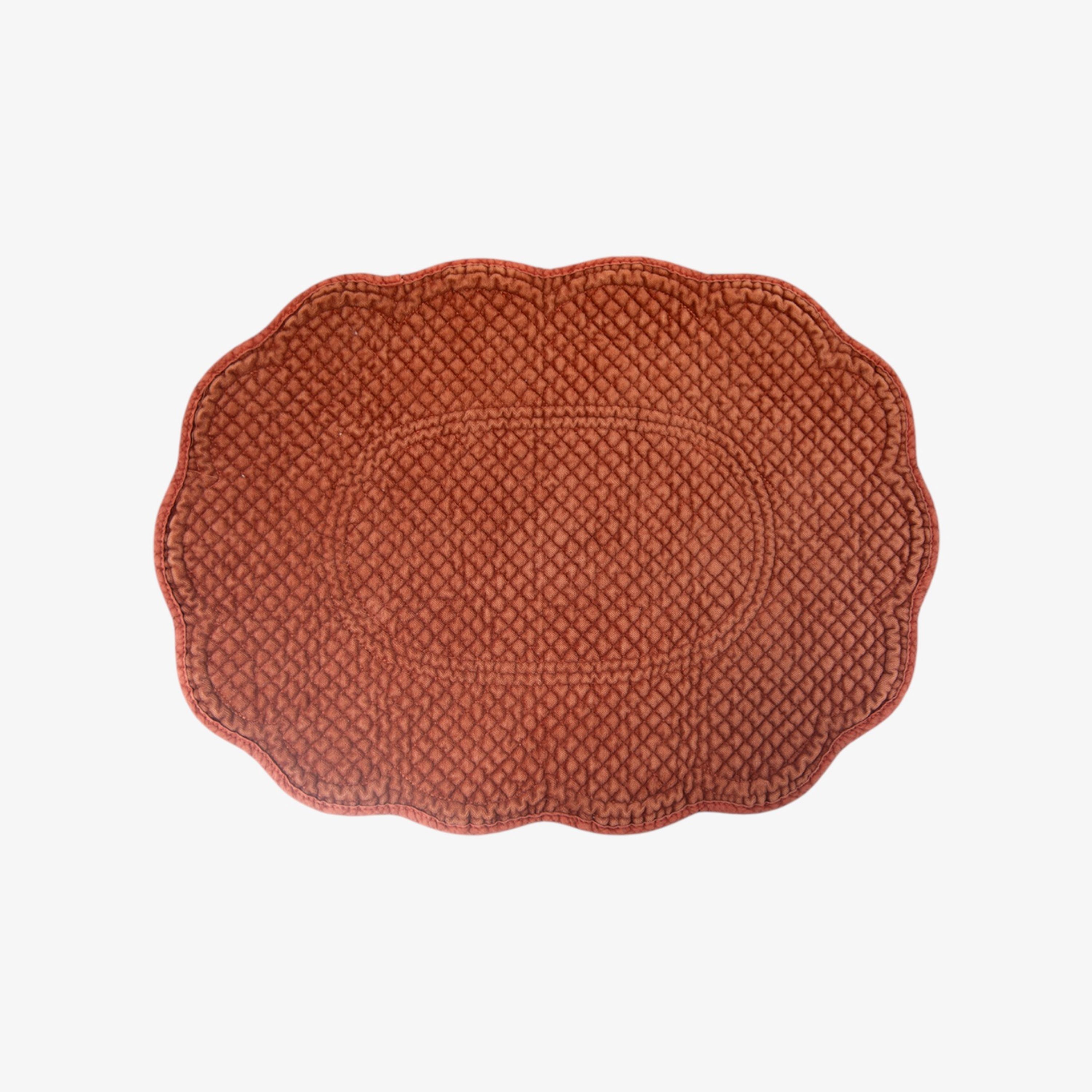 French Country Rena Quilted Placemat Rust