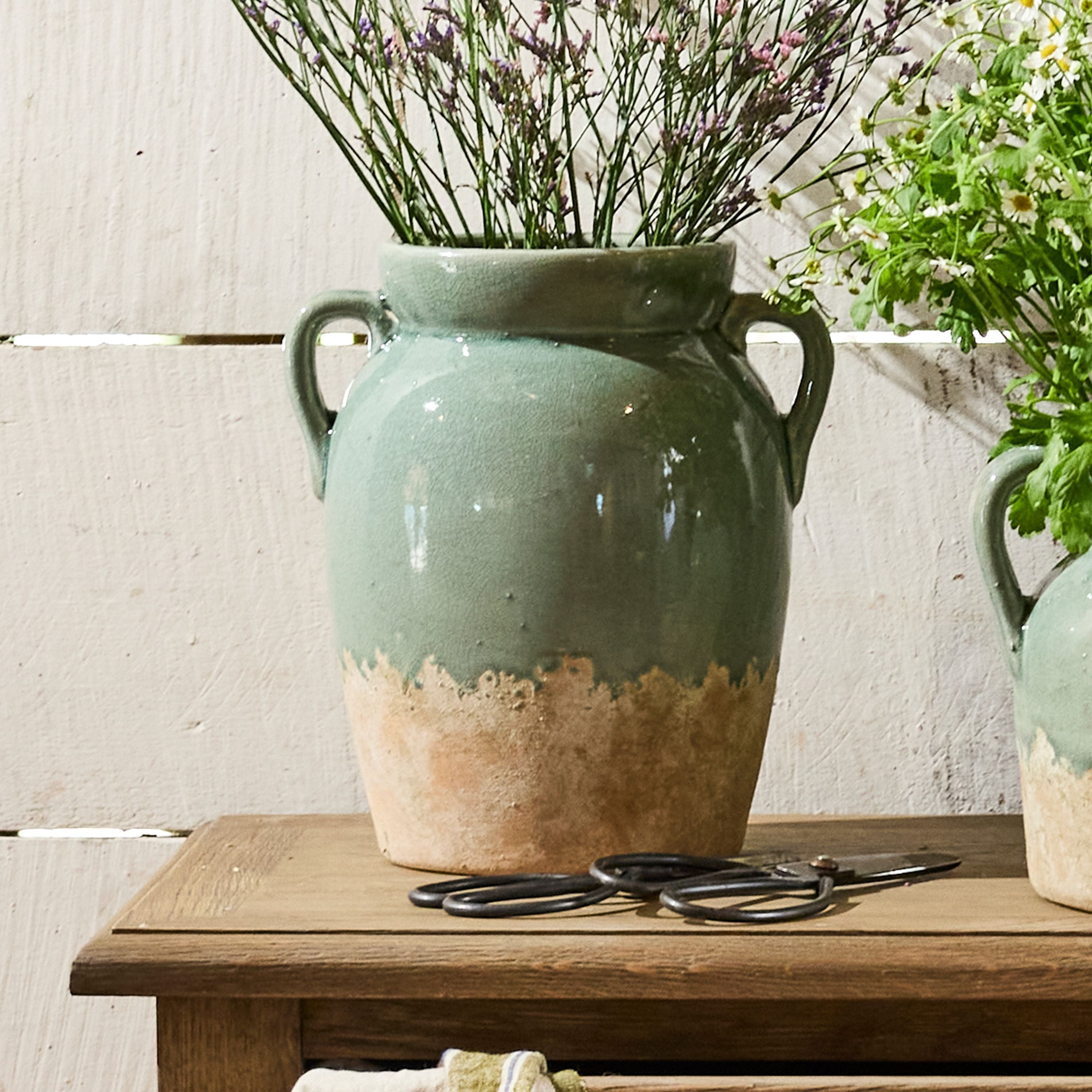 French Country Varese Vessel Tall Pale Blue
