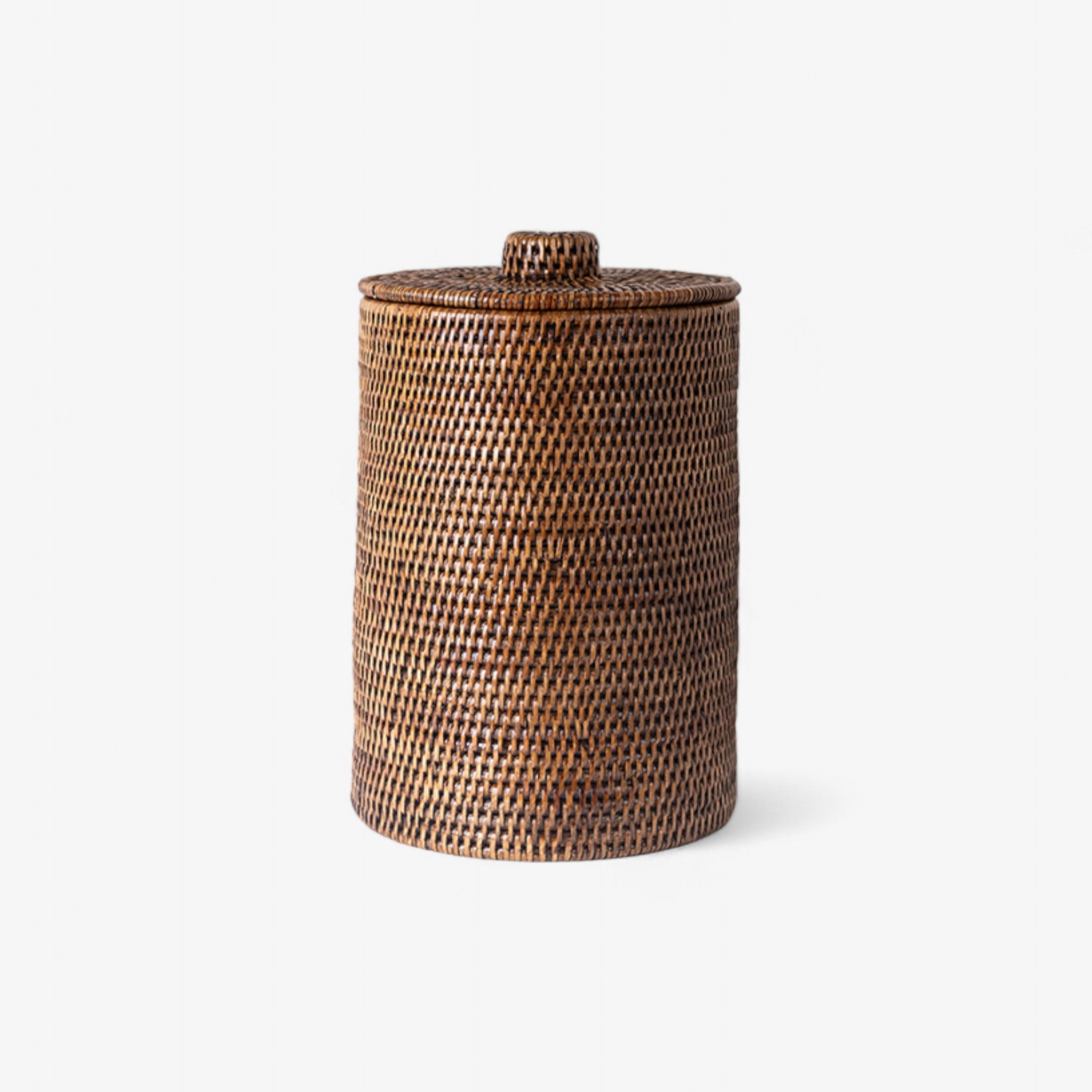 French Country Coco Waste Basket with Lid