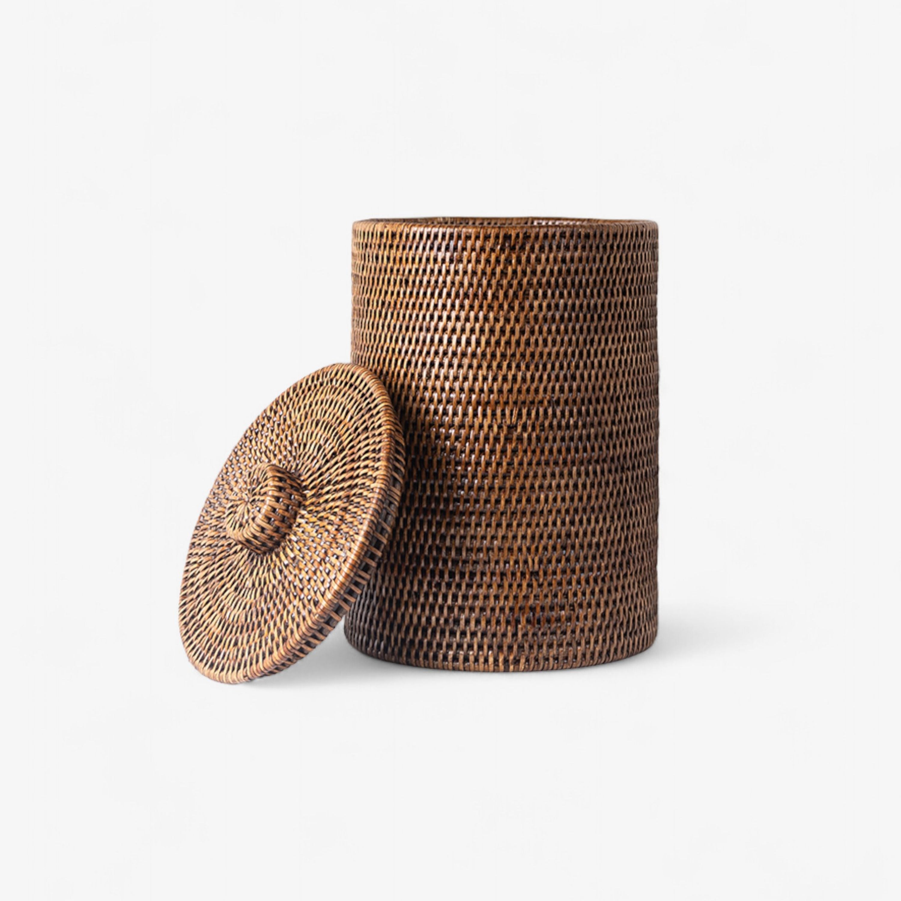 French Country Coco Waste Basket with Lid