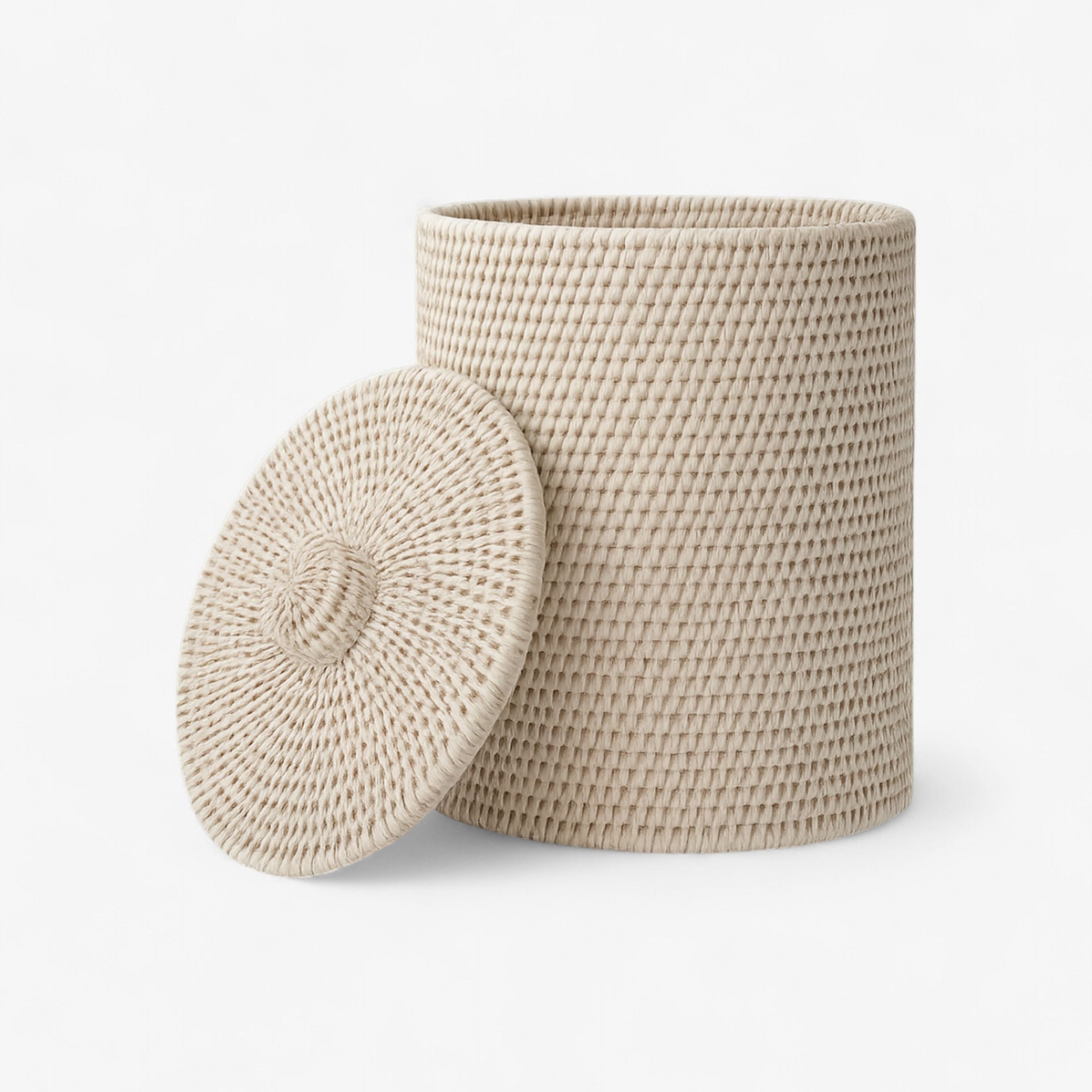French Country Geneva Waste Basket with Lid