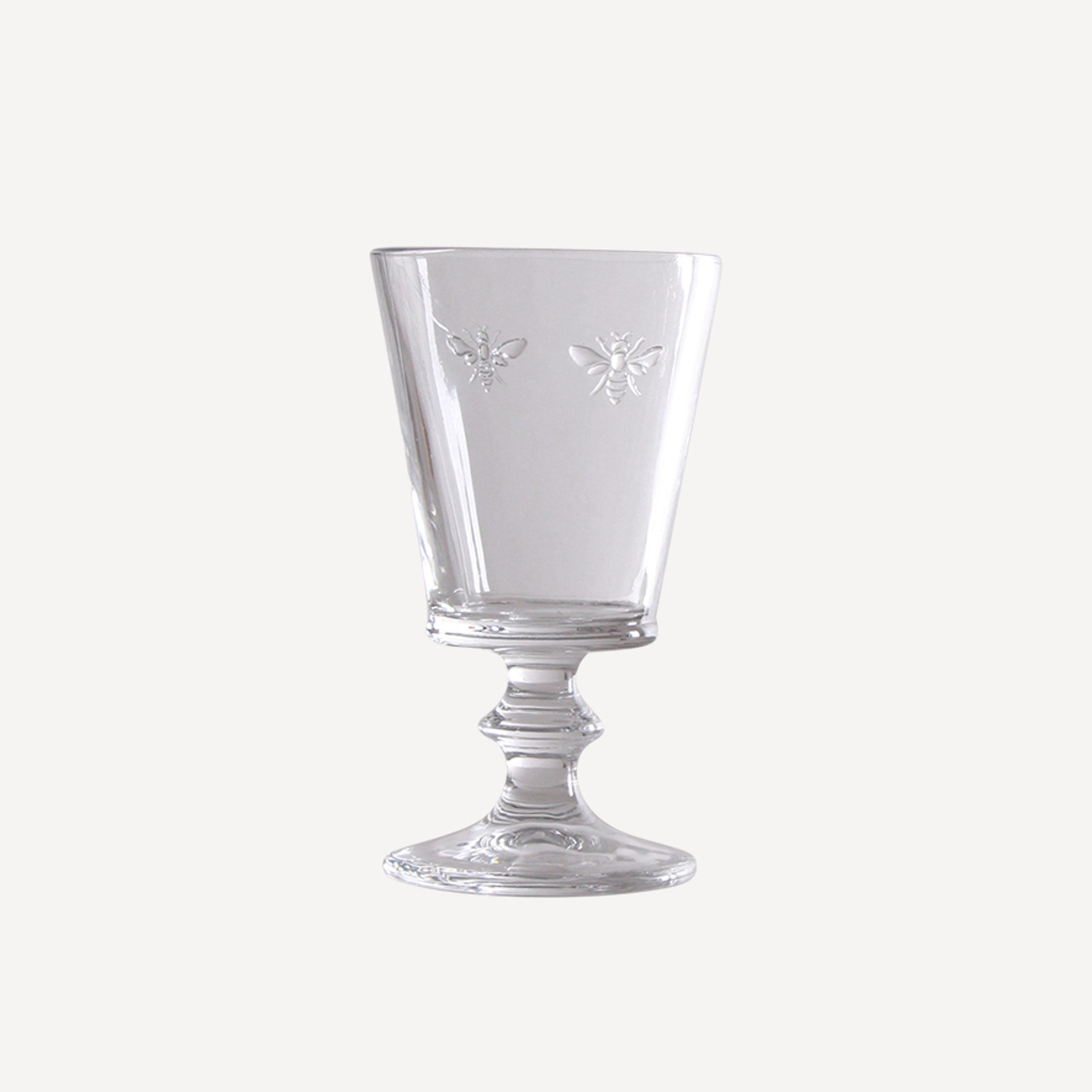 French Country French Bee Wine Goblet