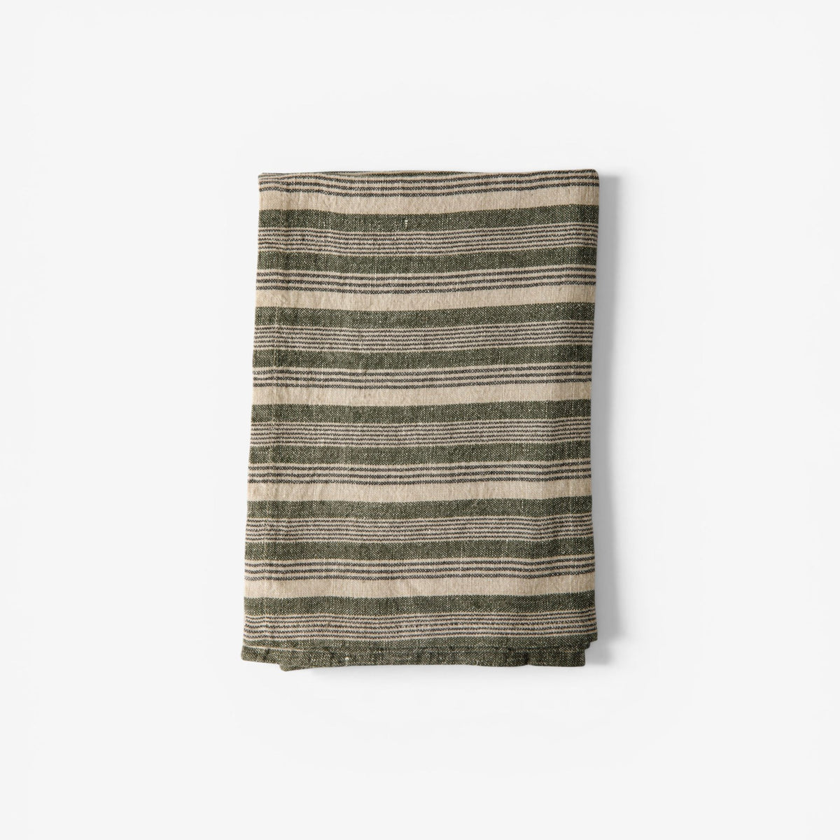 French Country Atelier Stripe Tea Towel Green