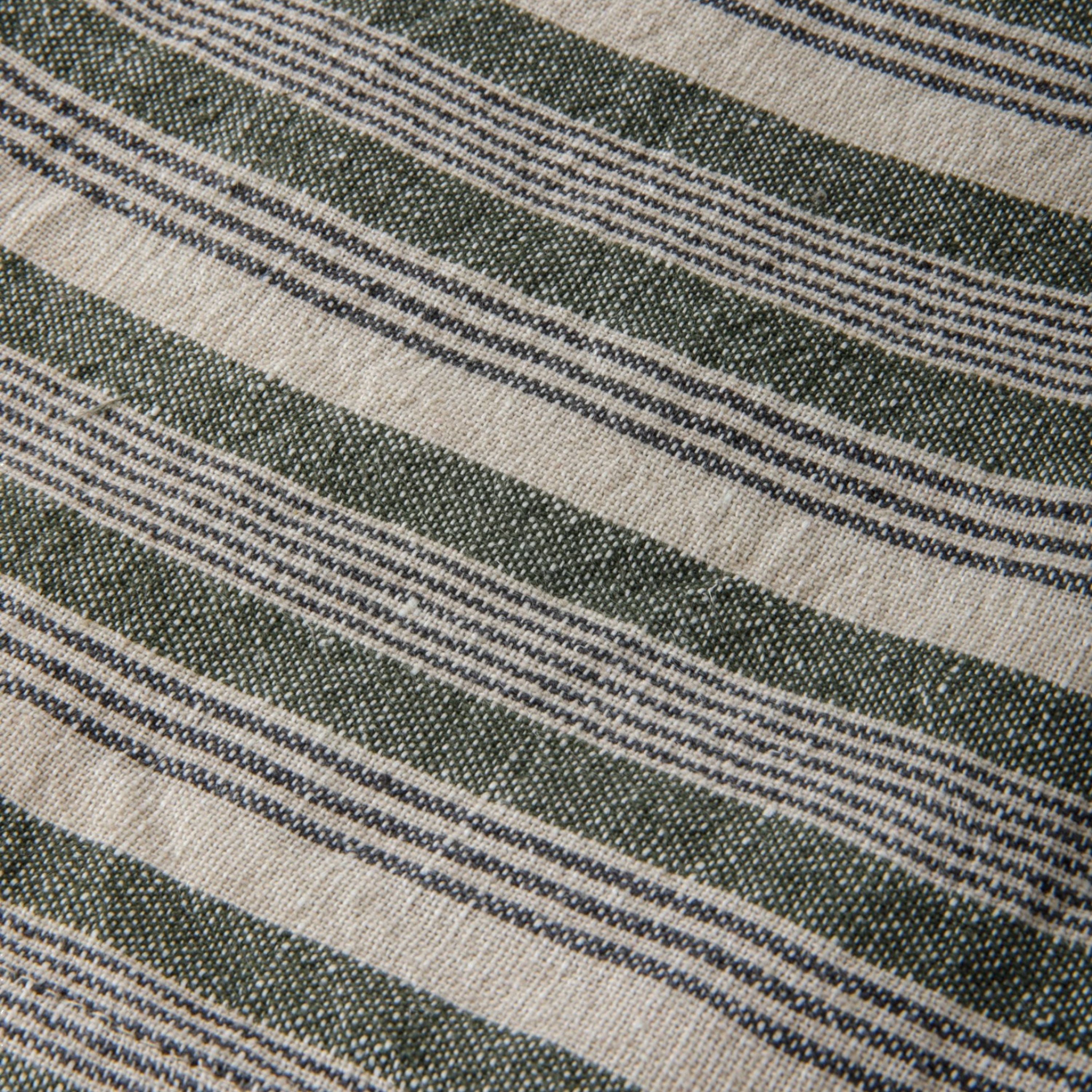French Country Atelier Stripe Tea Towel Green
