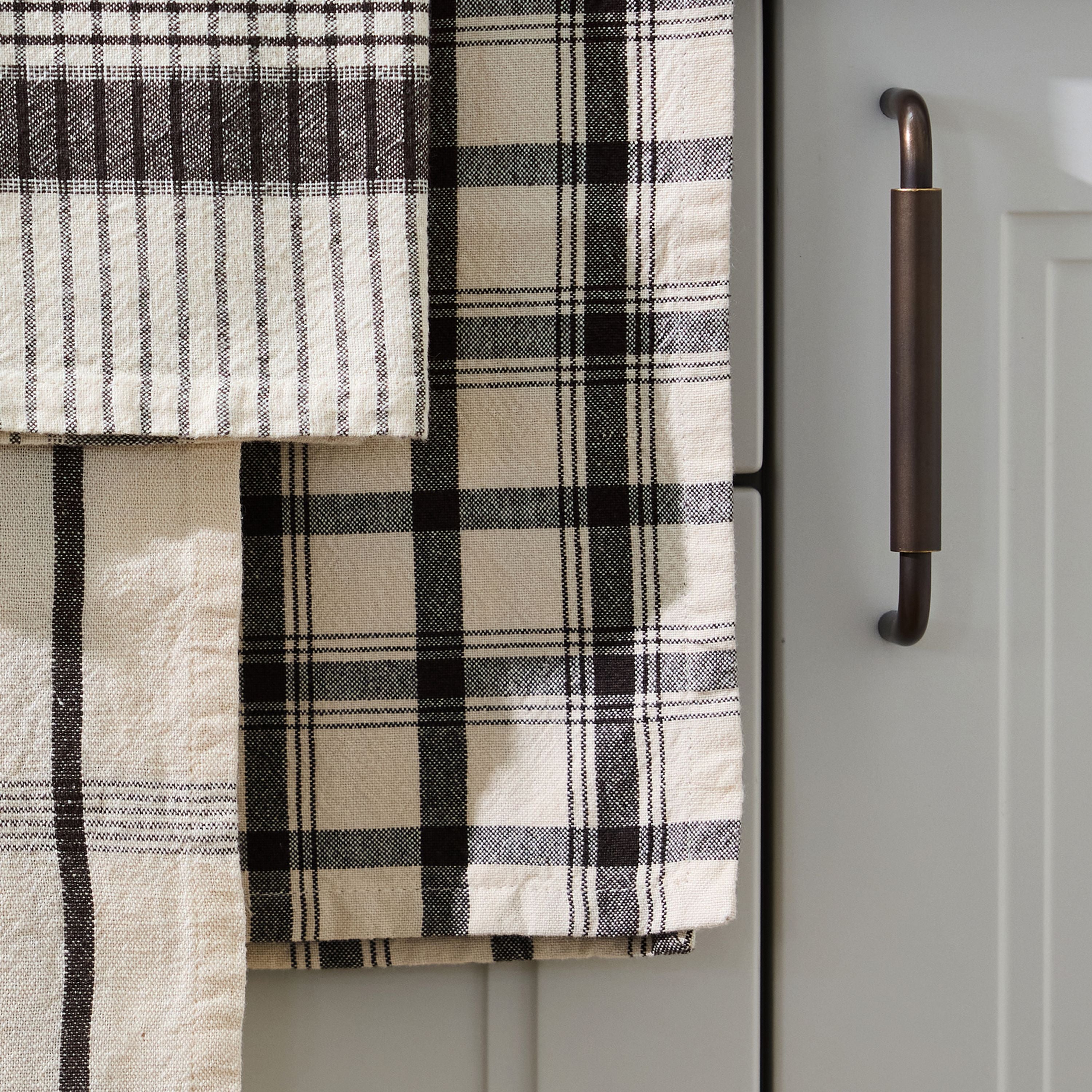 French Country Larder Check Tea Towel