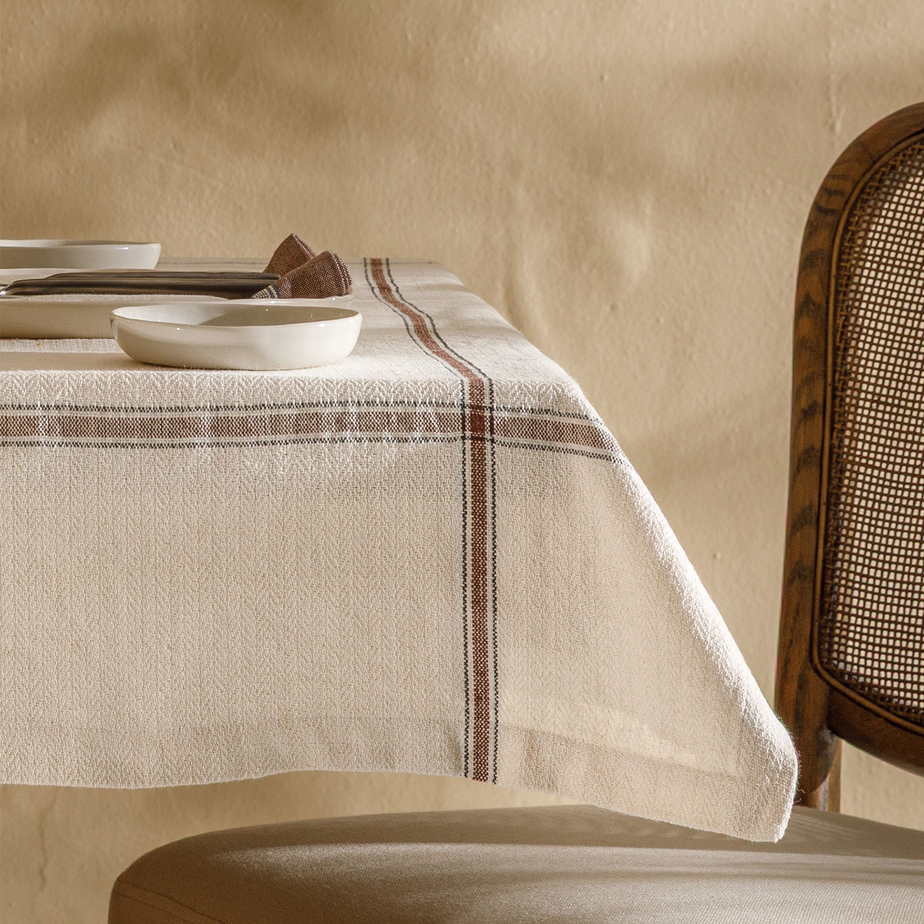 French Country Salon Herringbone Tablecloth