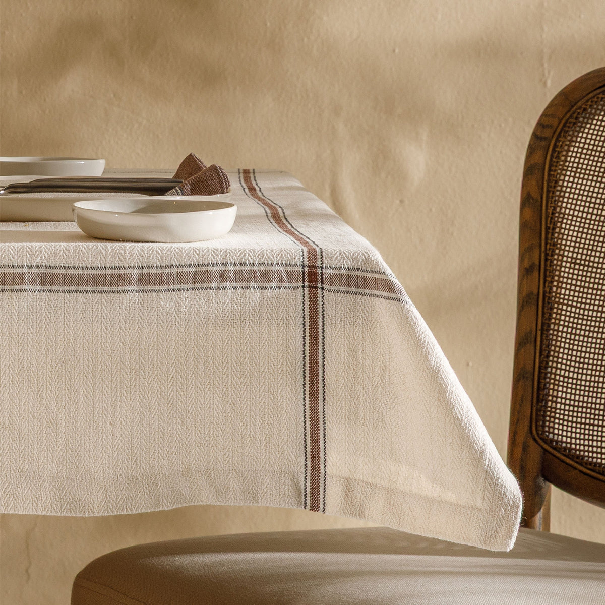 French Country Salon Herringbone Tablecloth