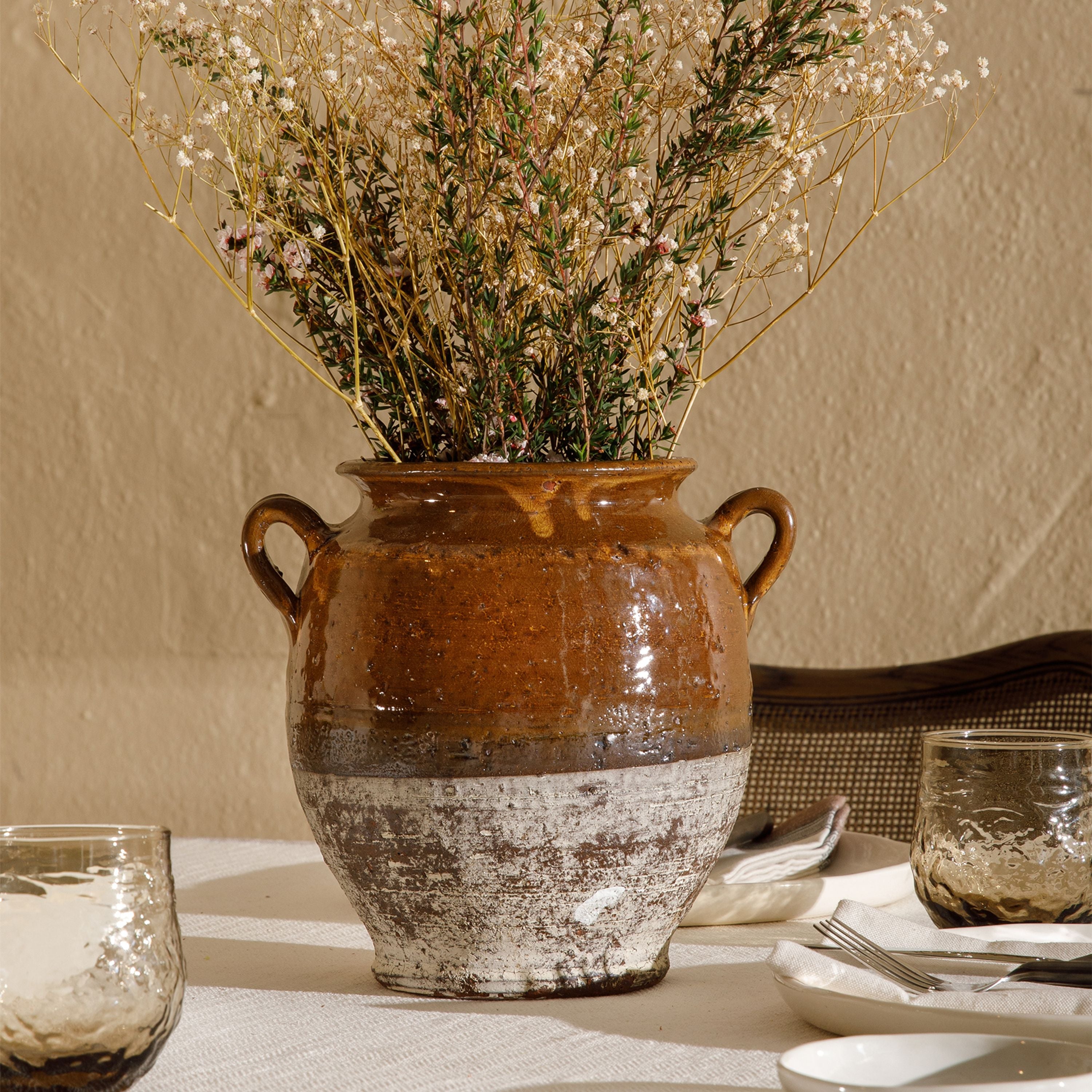 French Country Terrano Urn Burnt Ochre 29cm