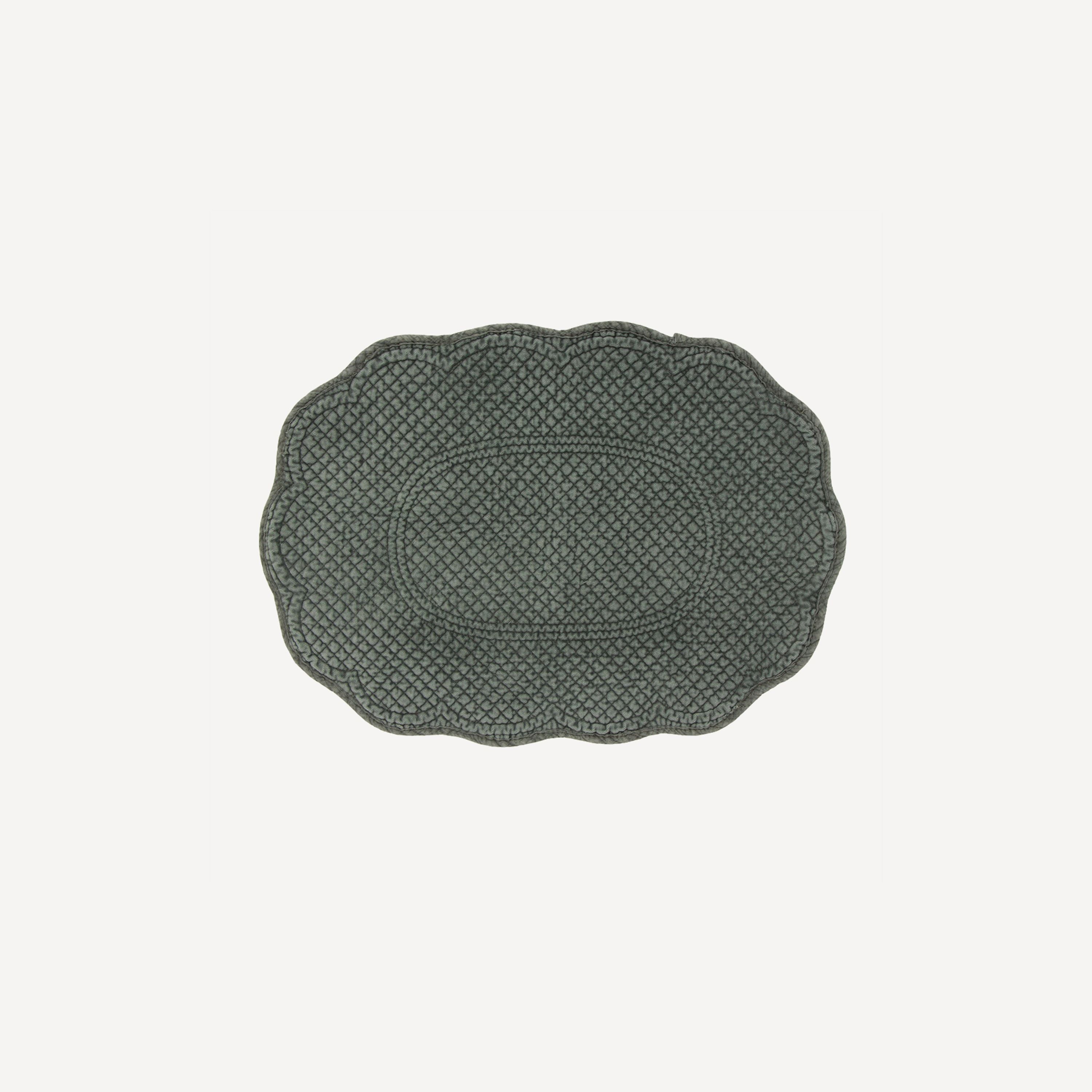 French Country Rena Quilted Placemat Olive