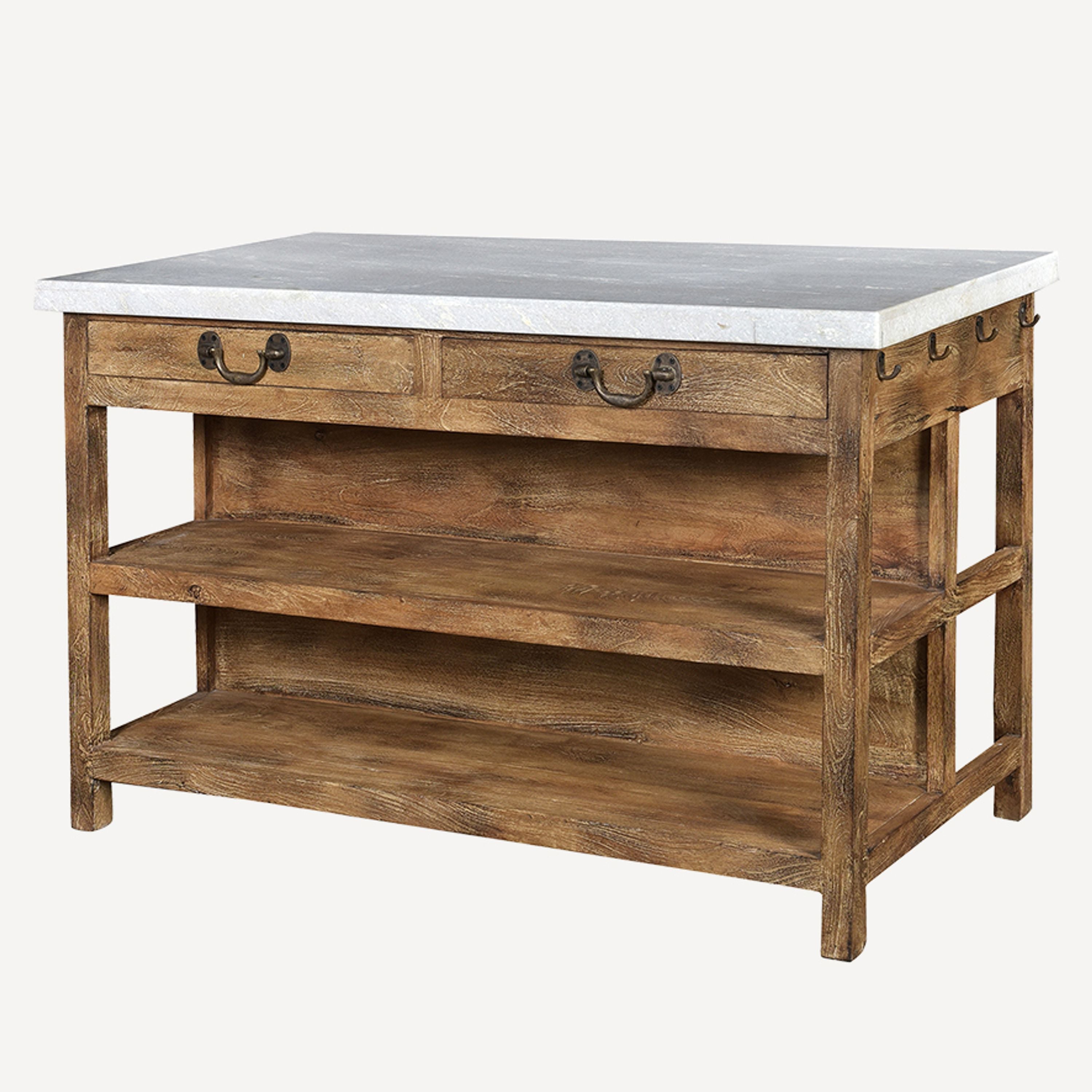 French Country Lars Kitchen Island Large