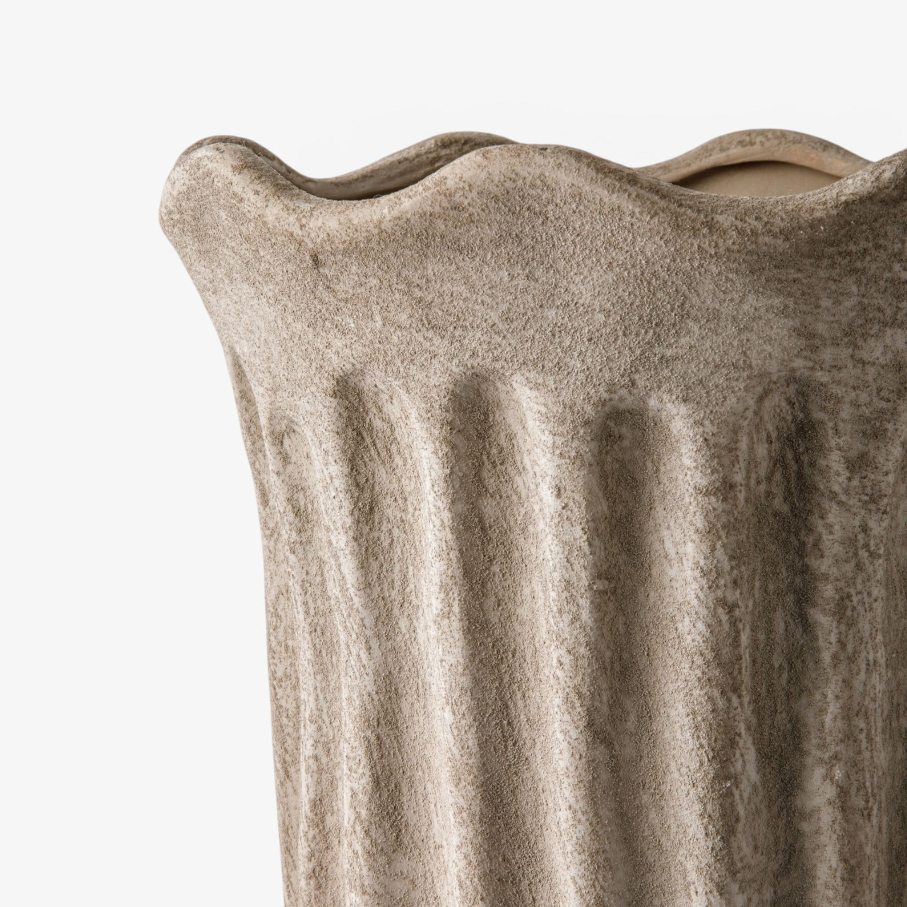 French Country Terra Fluted Vase