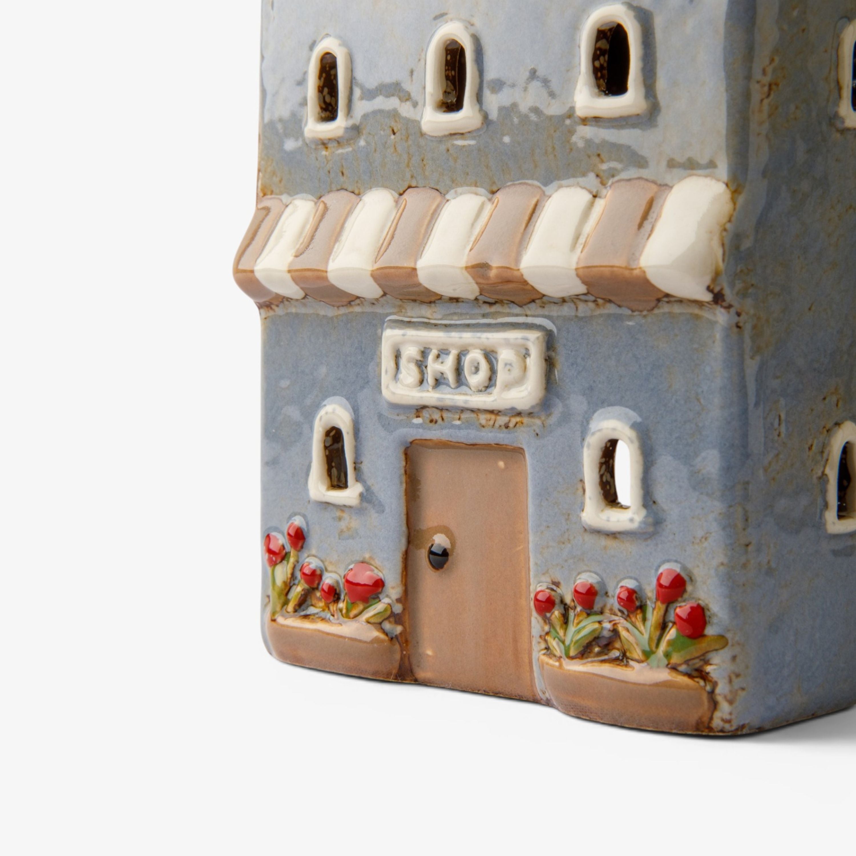 French Country Devon Flower Shop Tea Light Cornflour