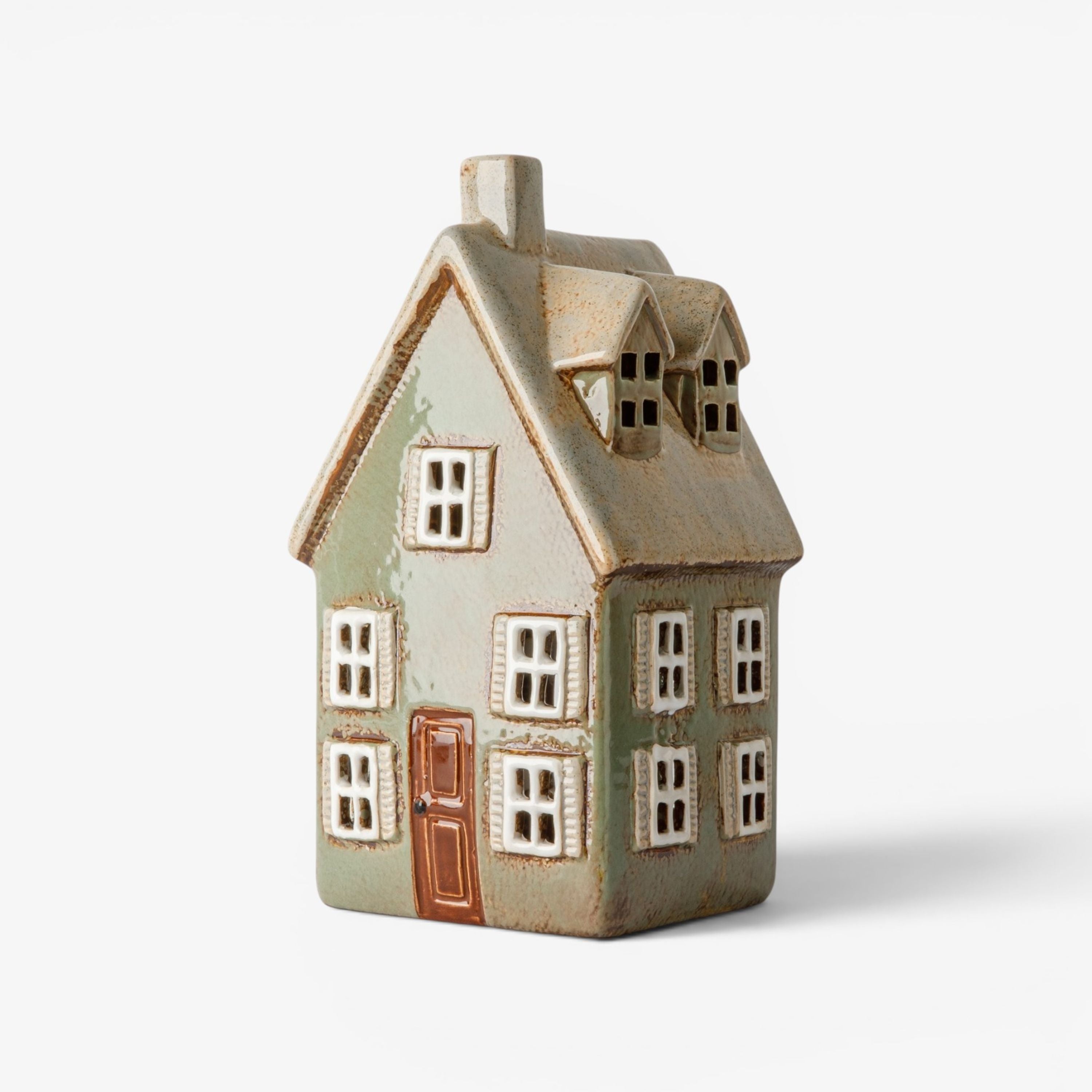 French Country Devon Tea Light Cottage Tall Sage