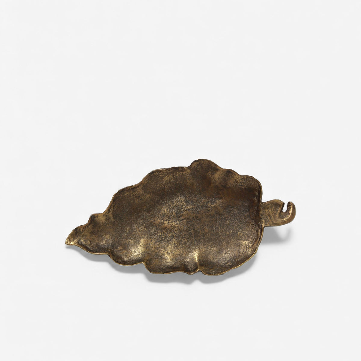 French Country Leaf Plate Aged Gold