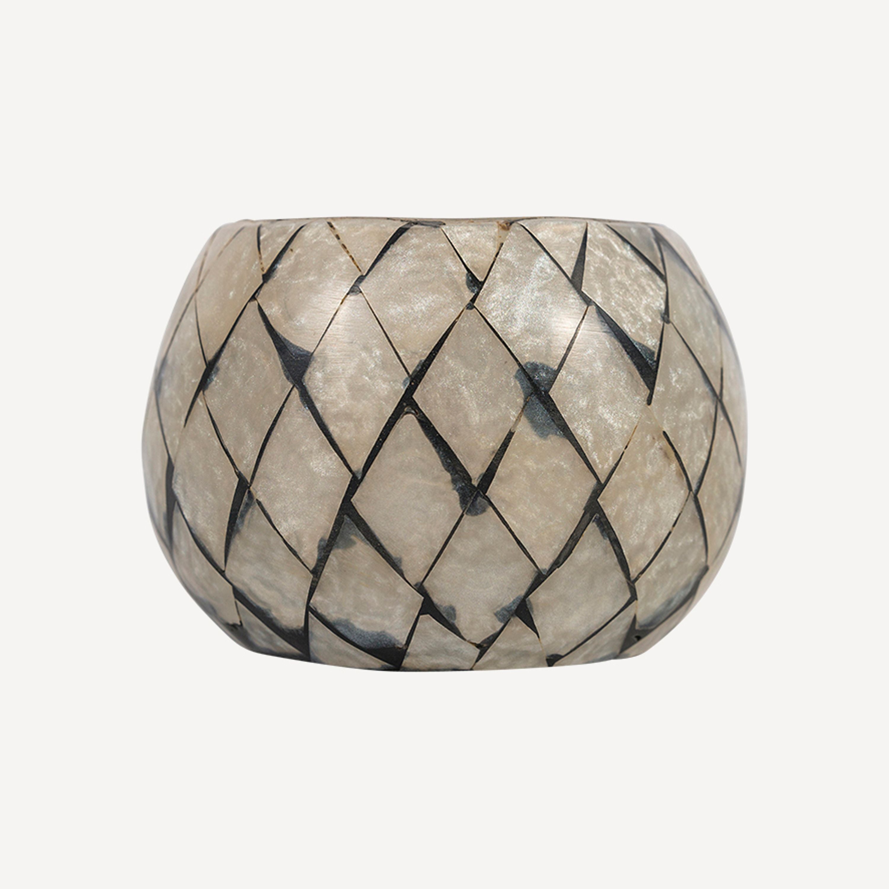 French Country Mosaic Round Votive Small