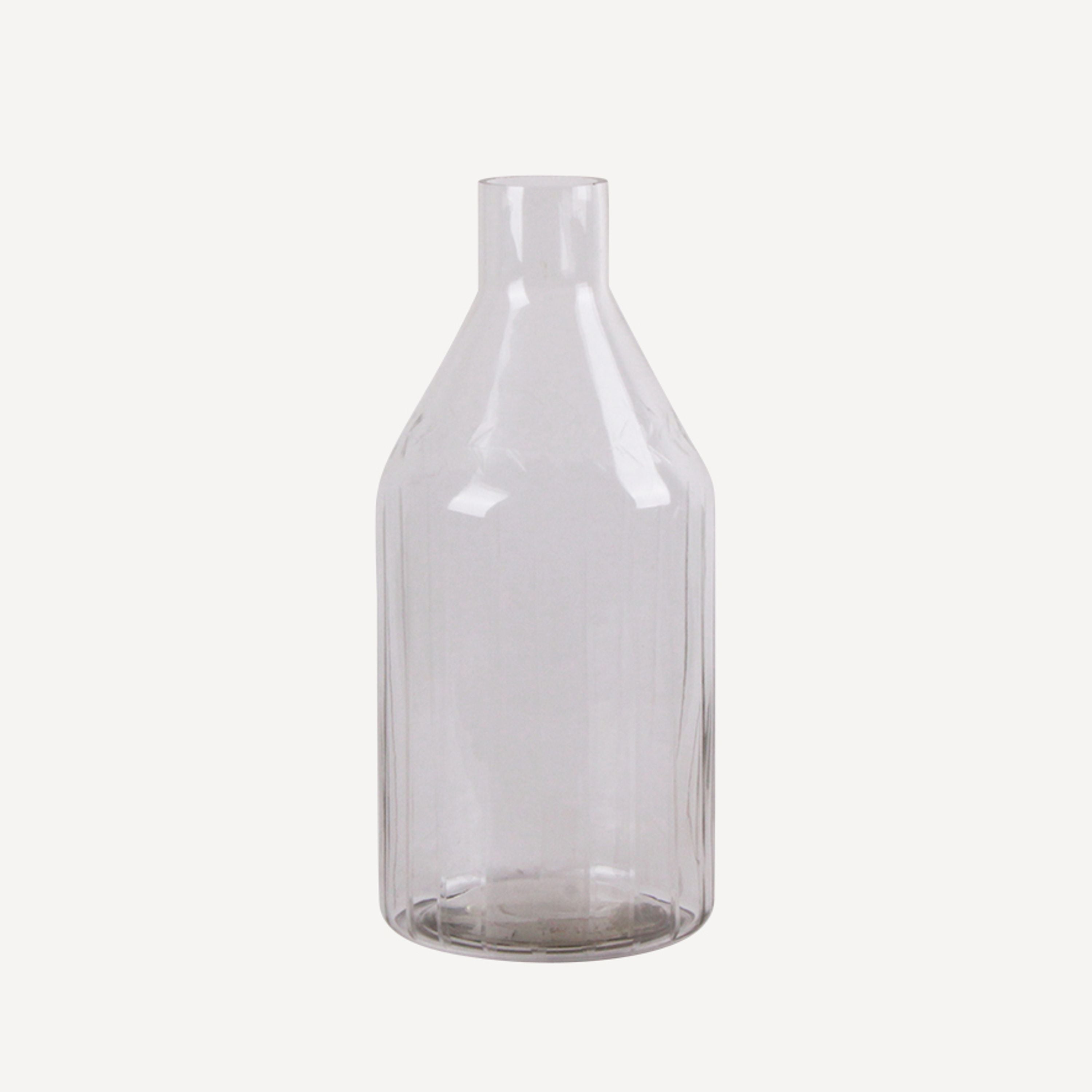 French Country Laudes Leaf Etched Vase Tall