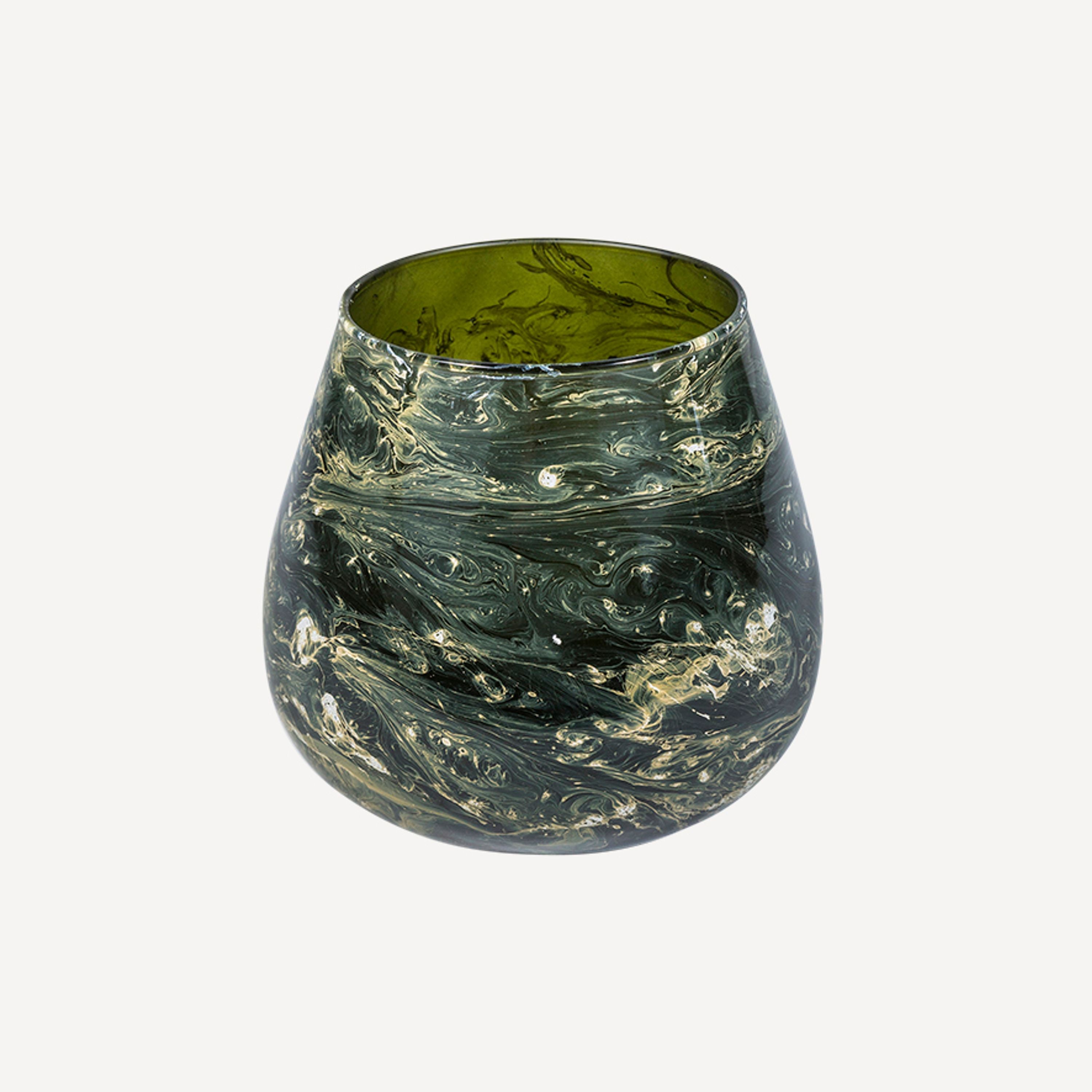 French Country Yves Marbled Round Votive Large