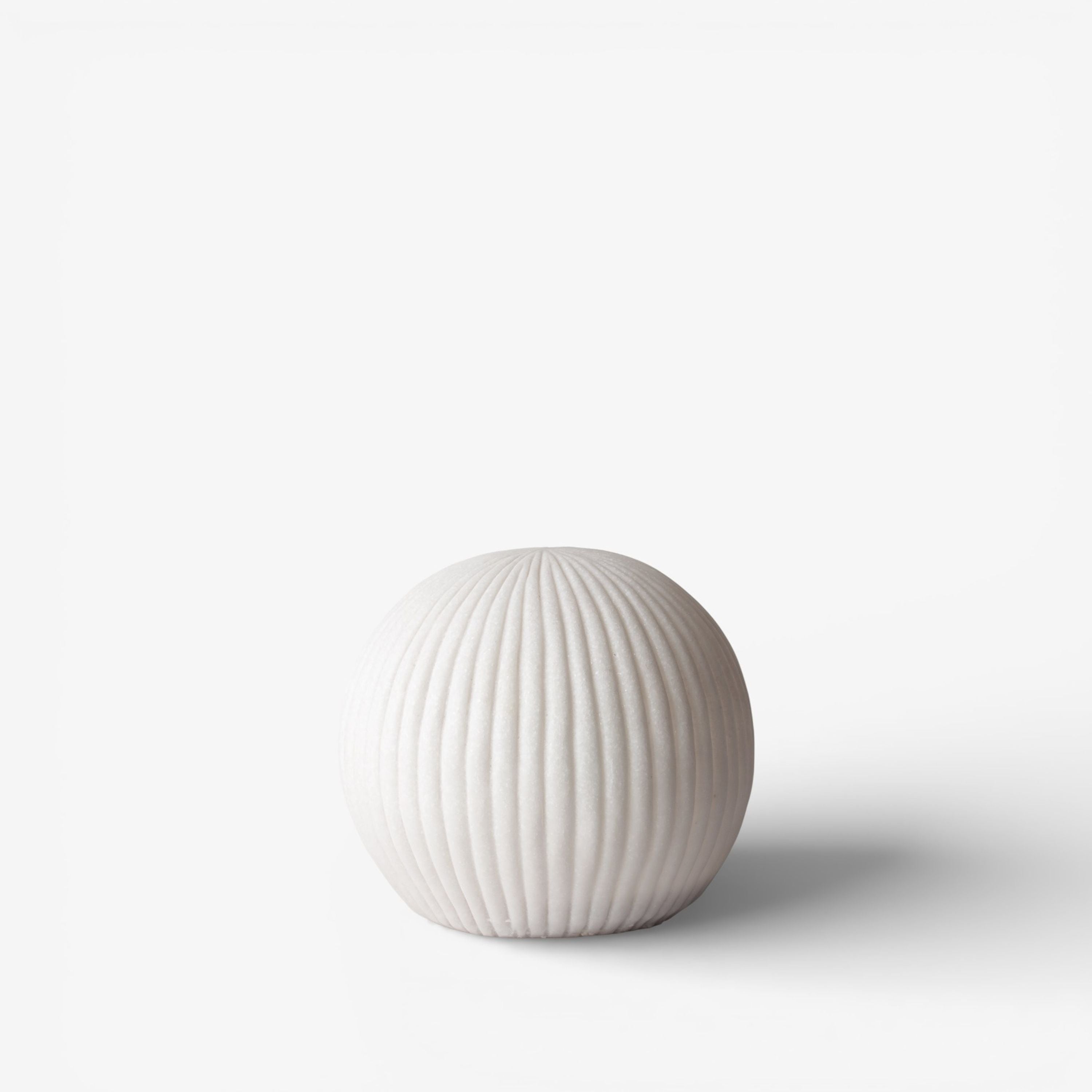 French Country Ribbed Sphere Light Up Small