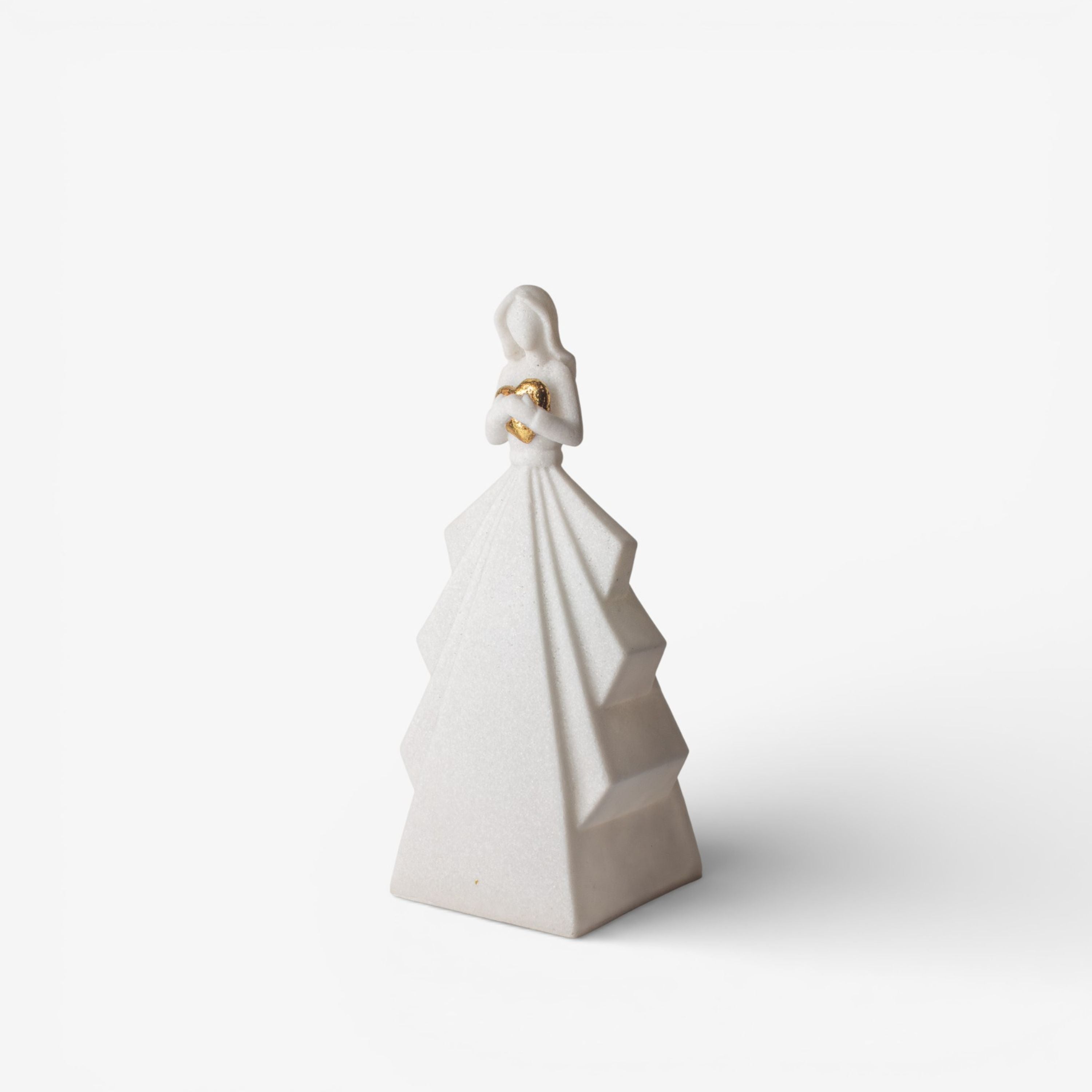 French Country Angel with Heart Light Up