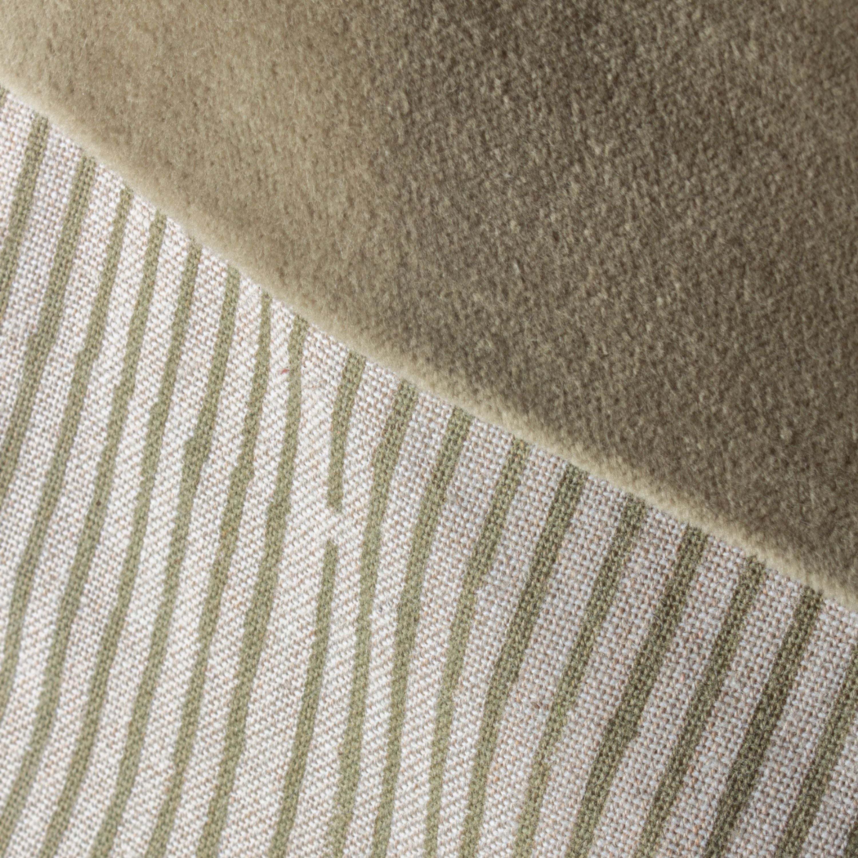 French Country Striped Green Stocking Velvet