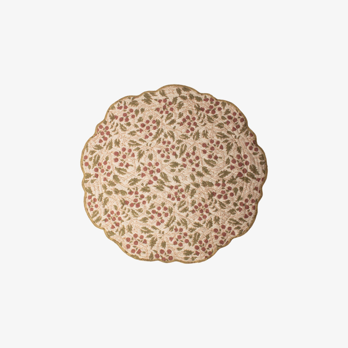 French Country Berry and Vine Quilted Placemat