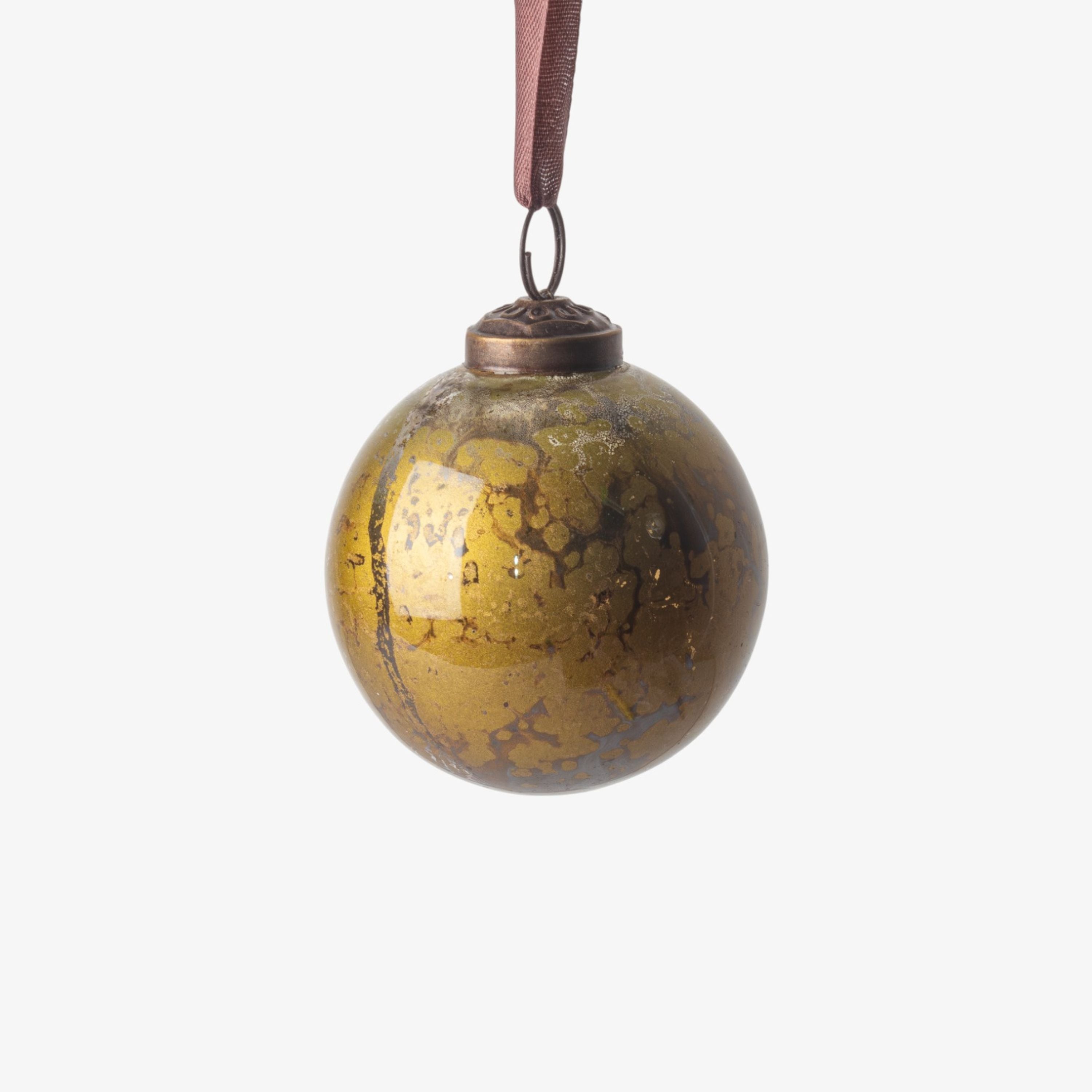 French Country Marbled Bauble Bronze Gold