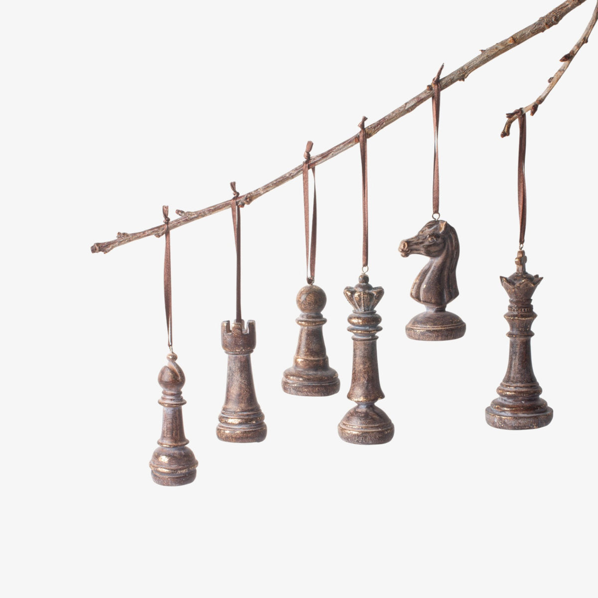 French Country Hanging Chess Pieces (6 Pack)