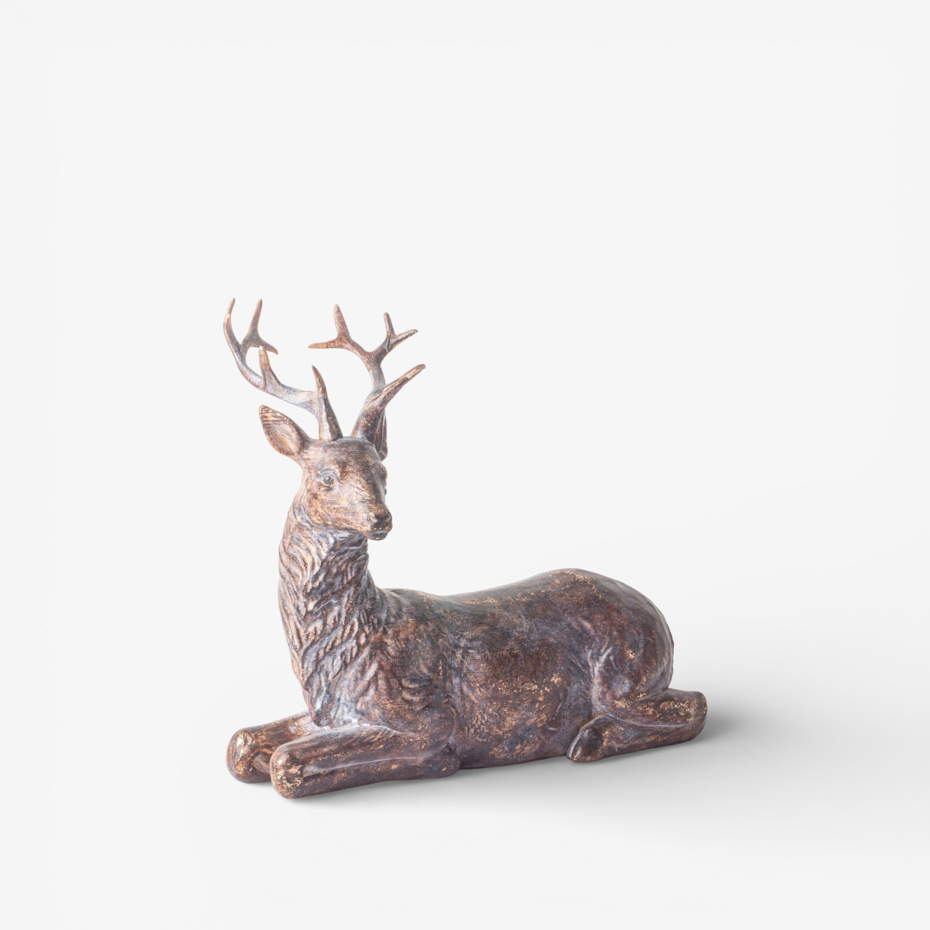 French Country Sentinel Small Lying Down Reindeer Right Side