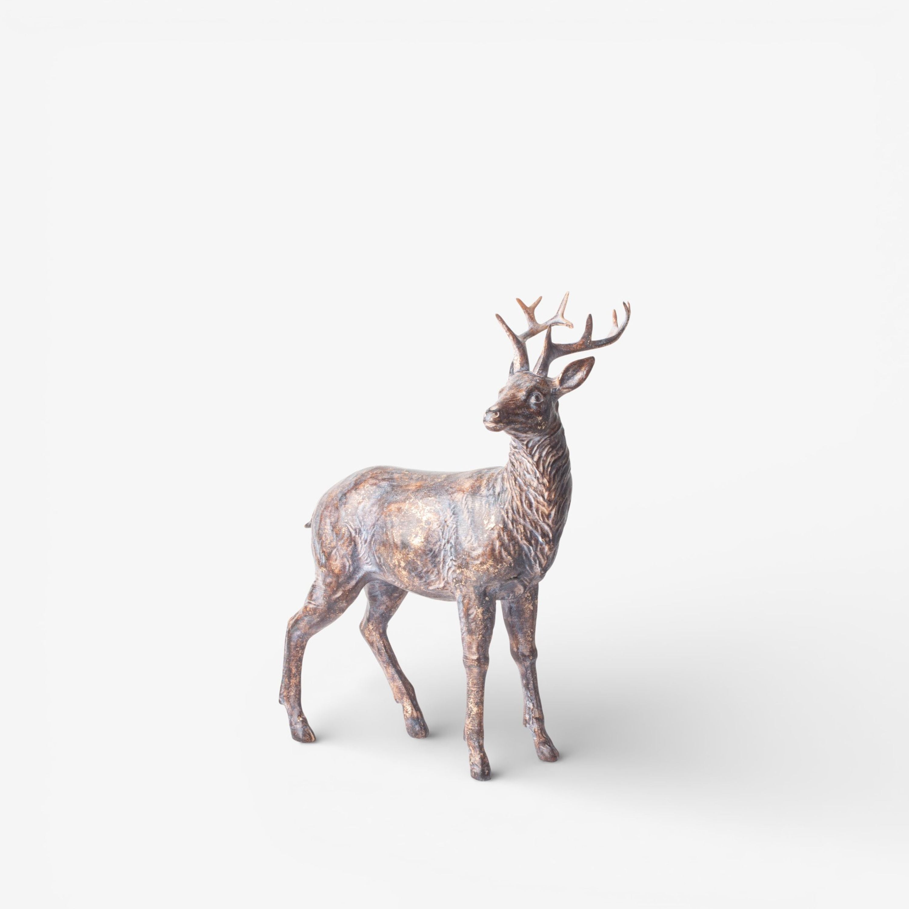 French Country Sentinel Small Standing Reindeer Left Side