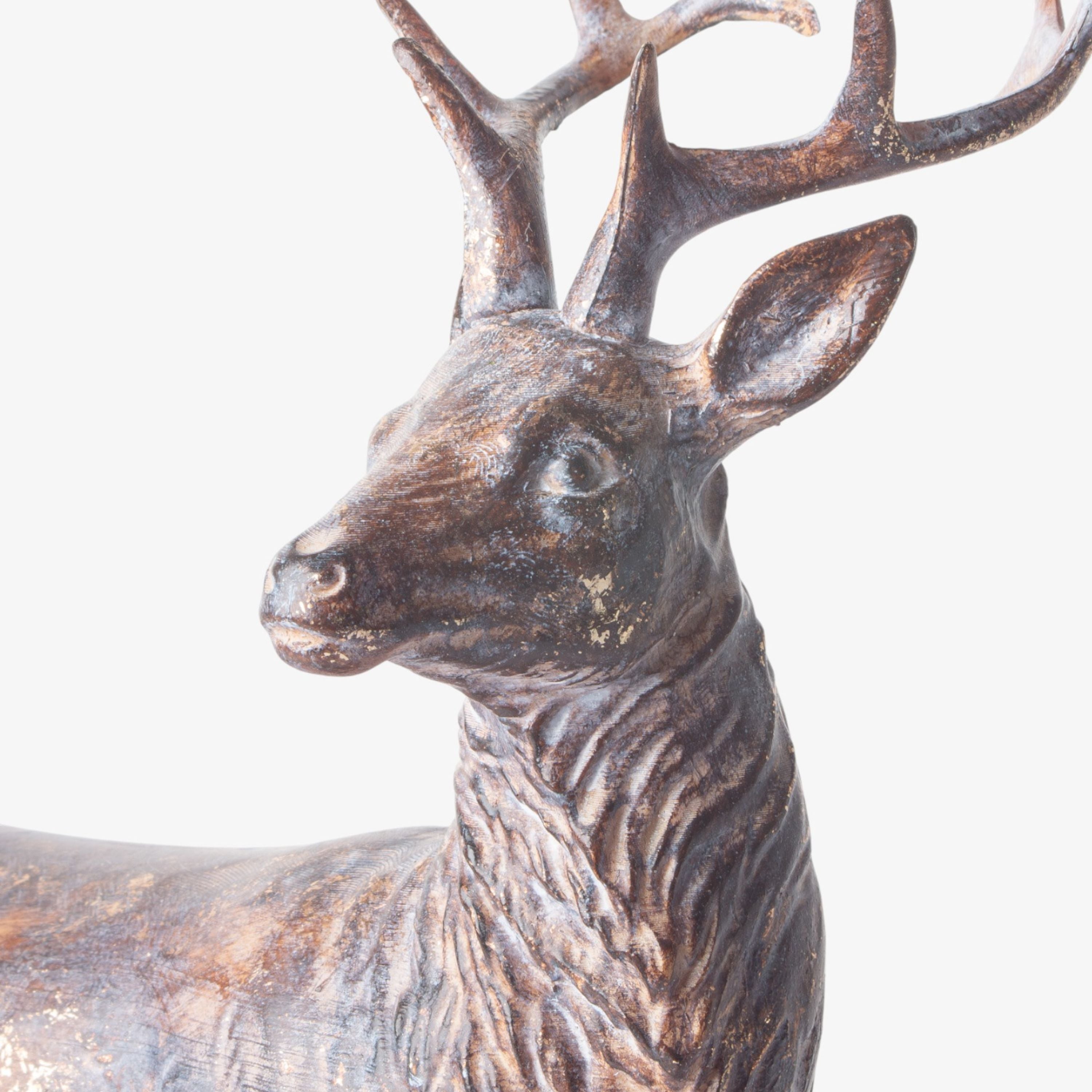 French Country Sentinel Small Standing Reindeer Left Side