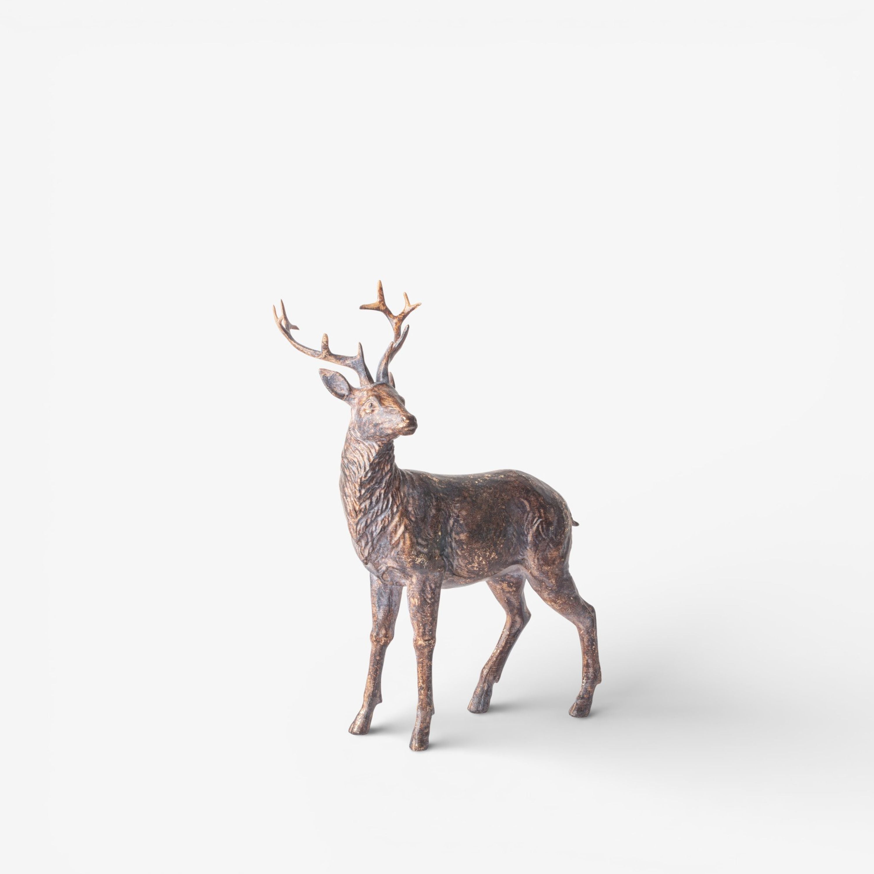 French Country Sentinel Small Standing Reindeer Right Side
