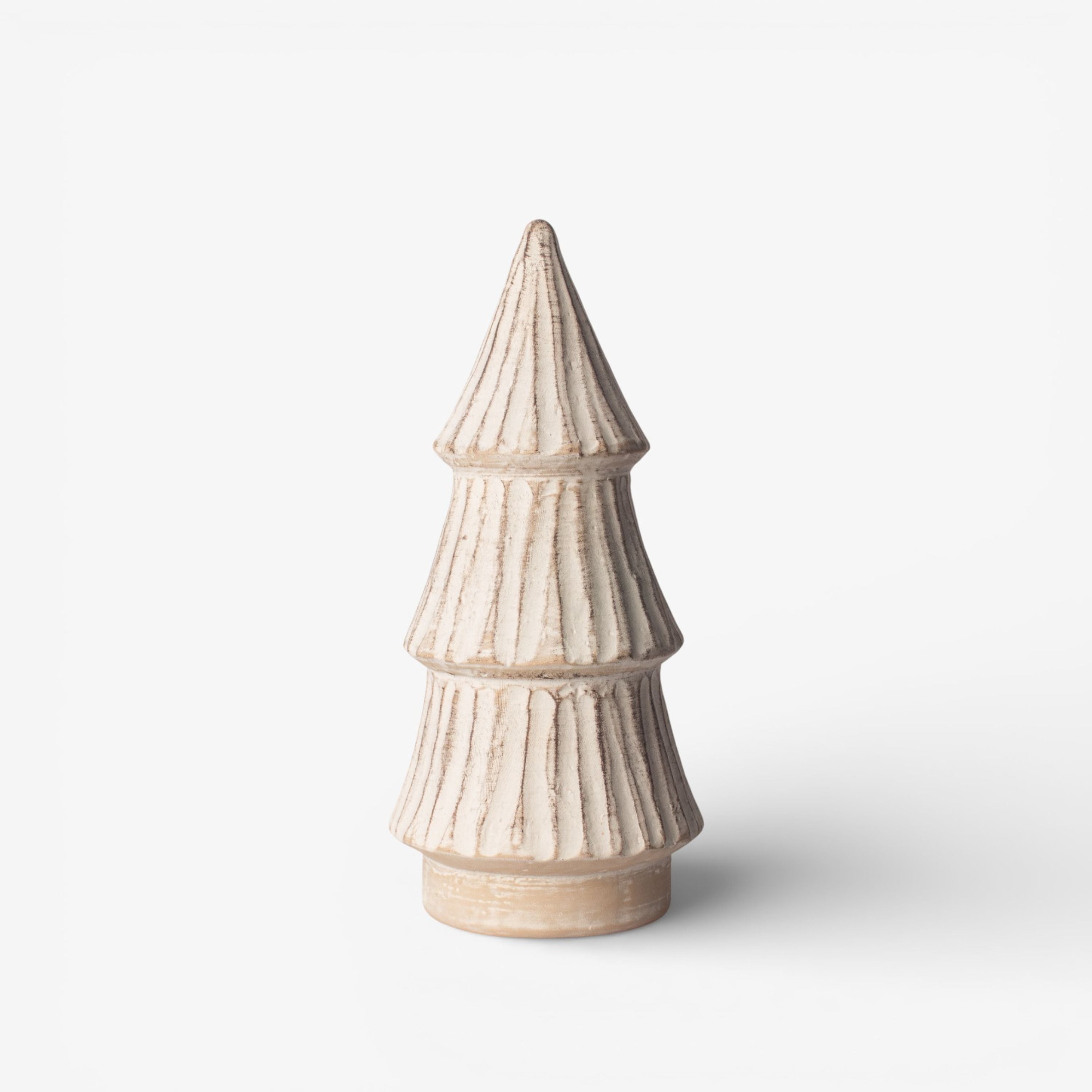 French Country Form Stone Tree Fluted Matte 28cm