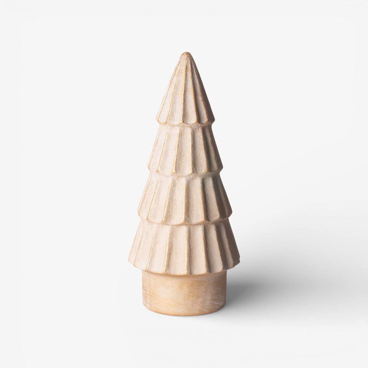 French Country Form Stone Tree Fluted Gold 37.5cm