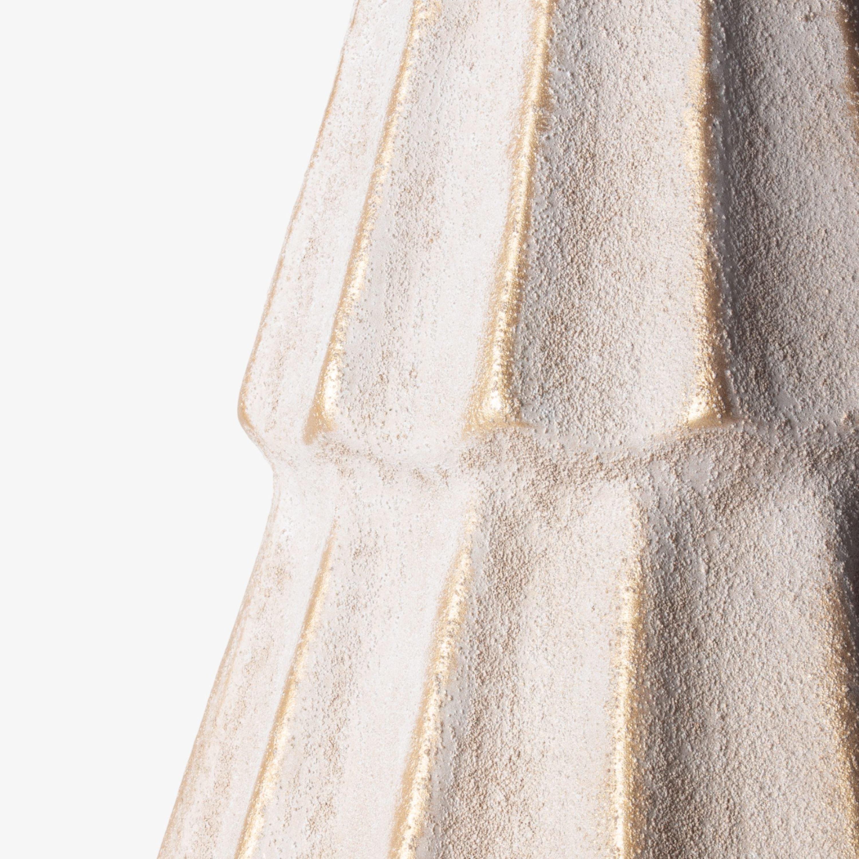 French Country Form Stone Tree Fluted Gold 37.5cm