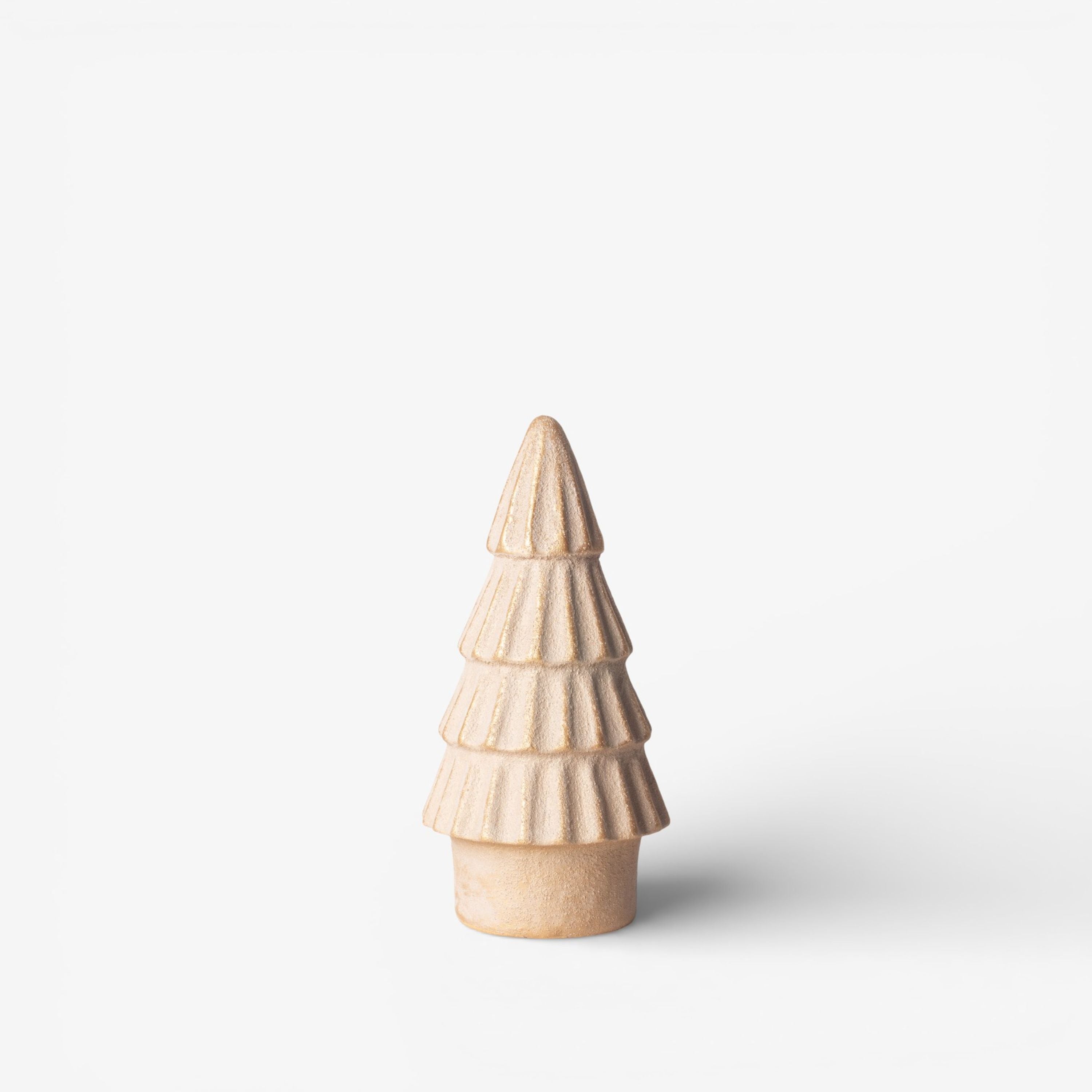 French Country Form Stone Tree Fluted Gold 20cm