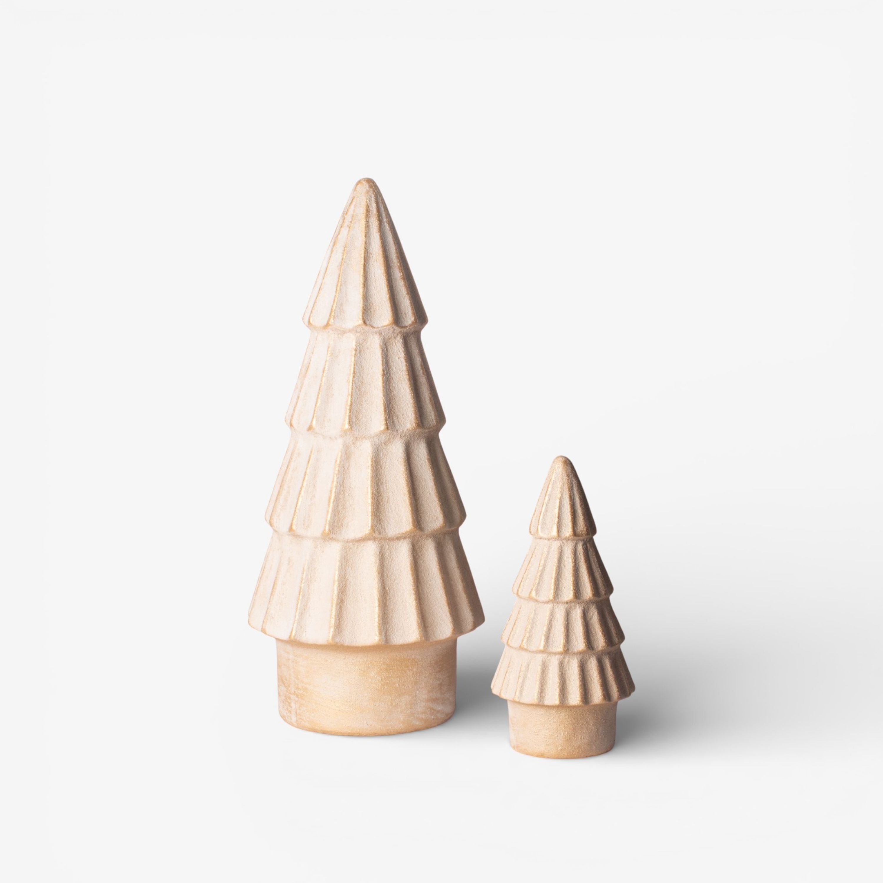 French Country Form Stone Tree Fluted Gold 20cm