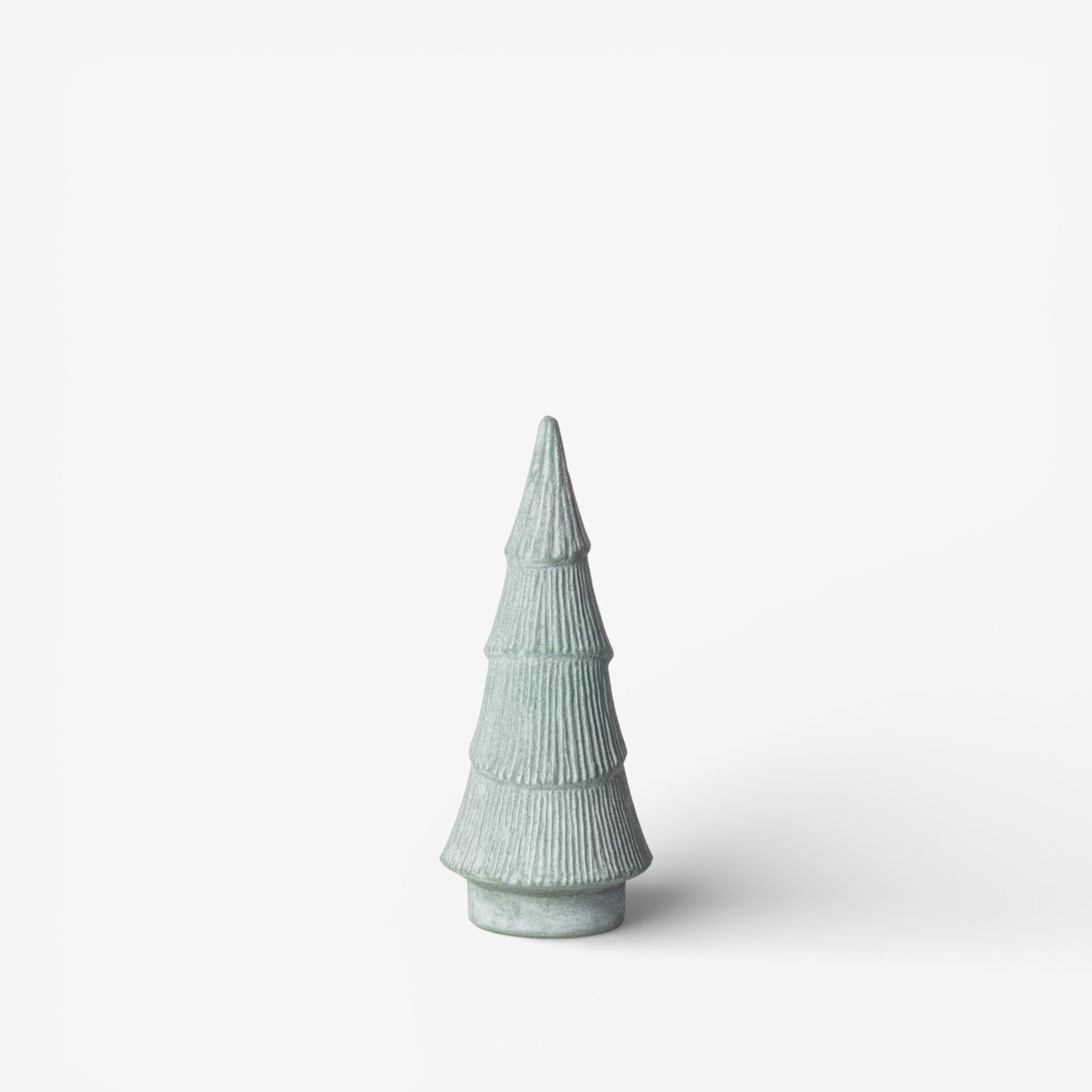 French Country Form Evergreen Tree Ridged 27cm
