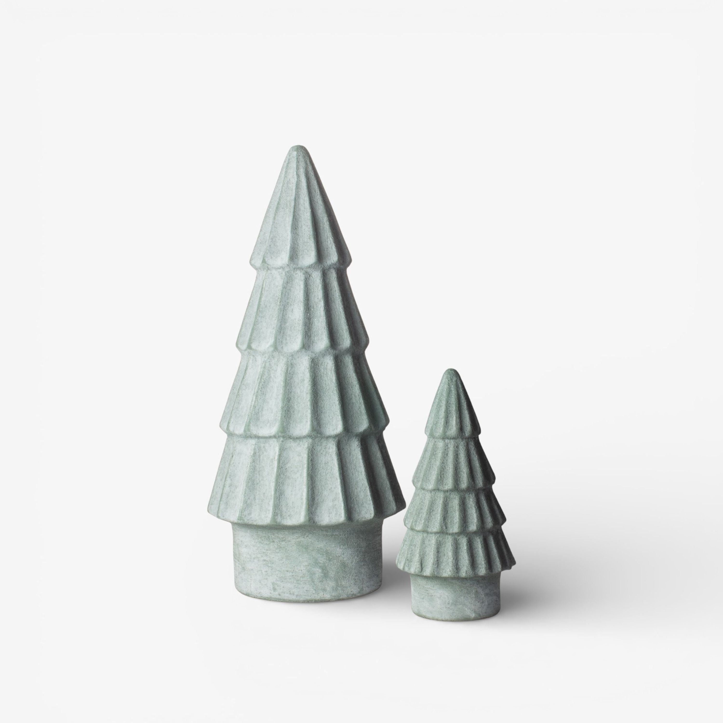 French Country Form Evergreen Tree Fluted 20cm