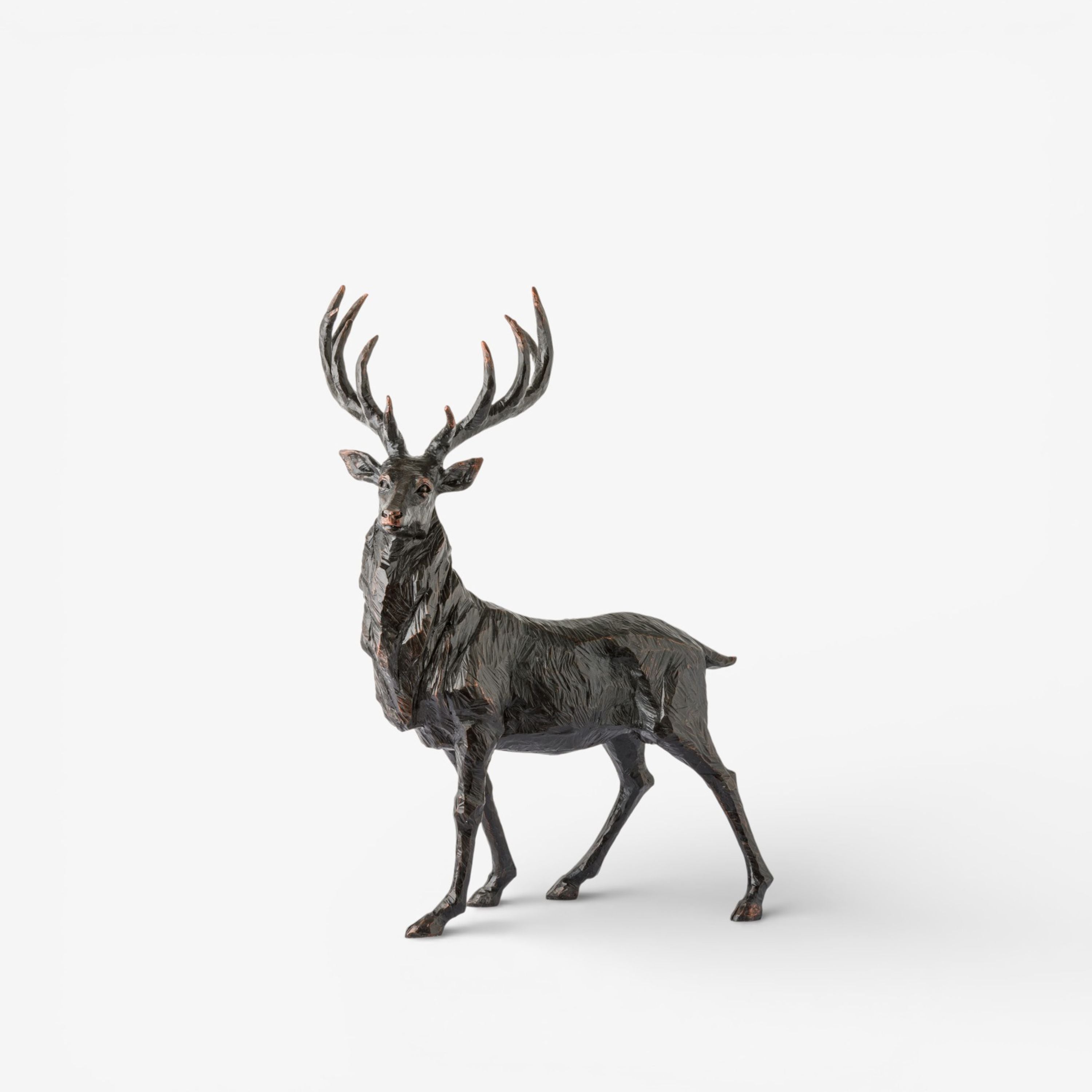 French Country Black Stag Head Turning
