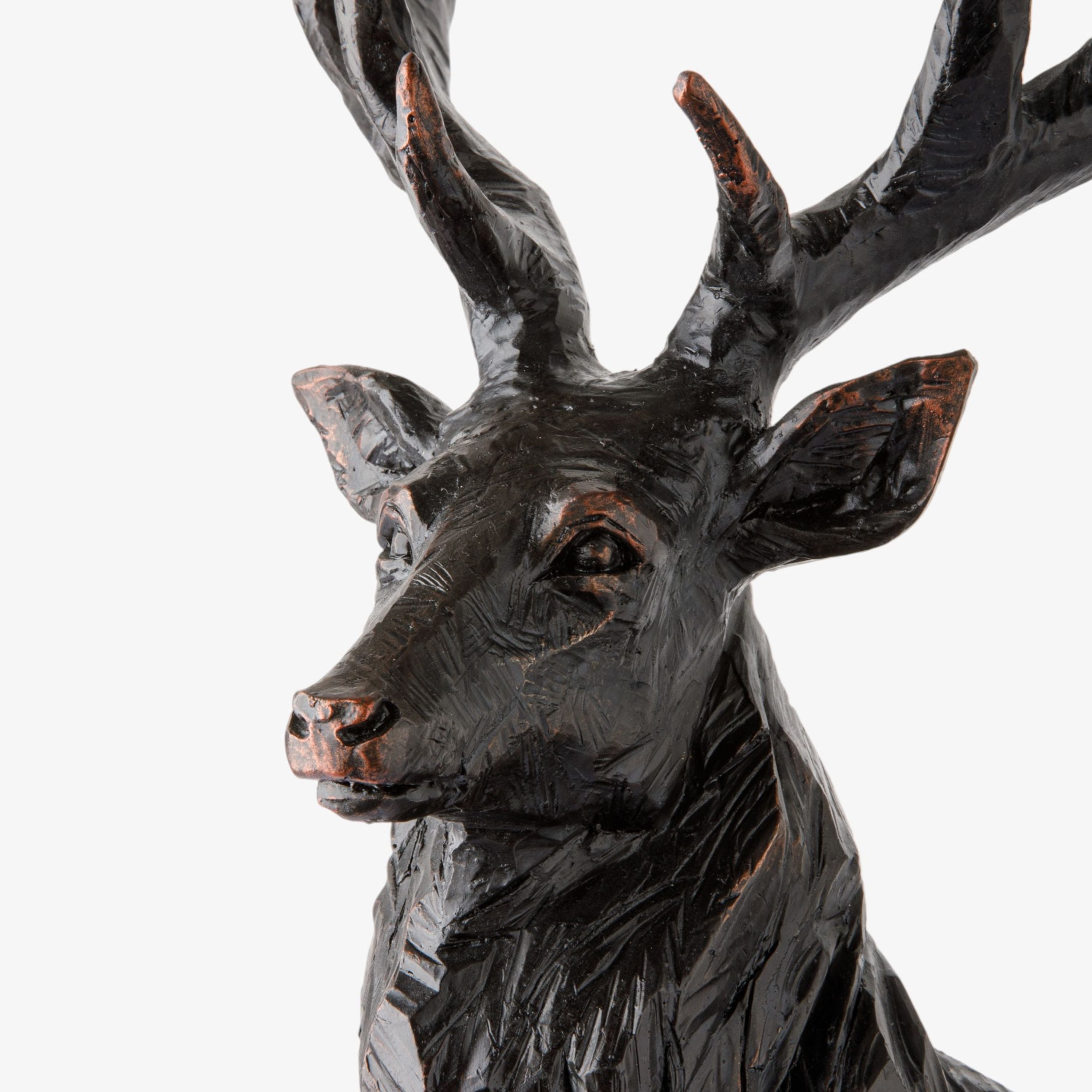 French Country Black Stag Head Turning