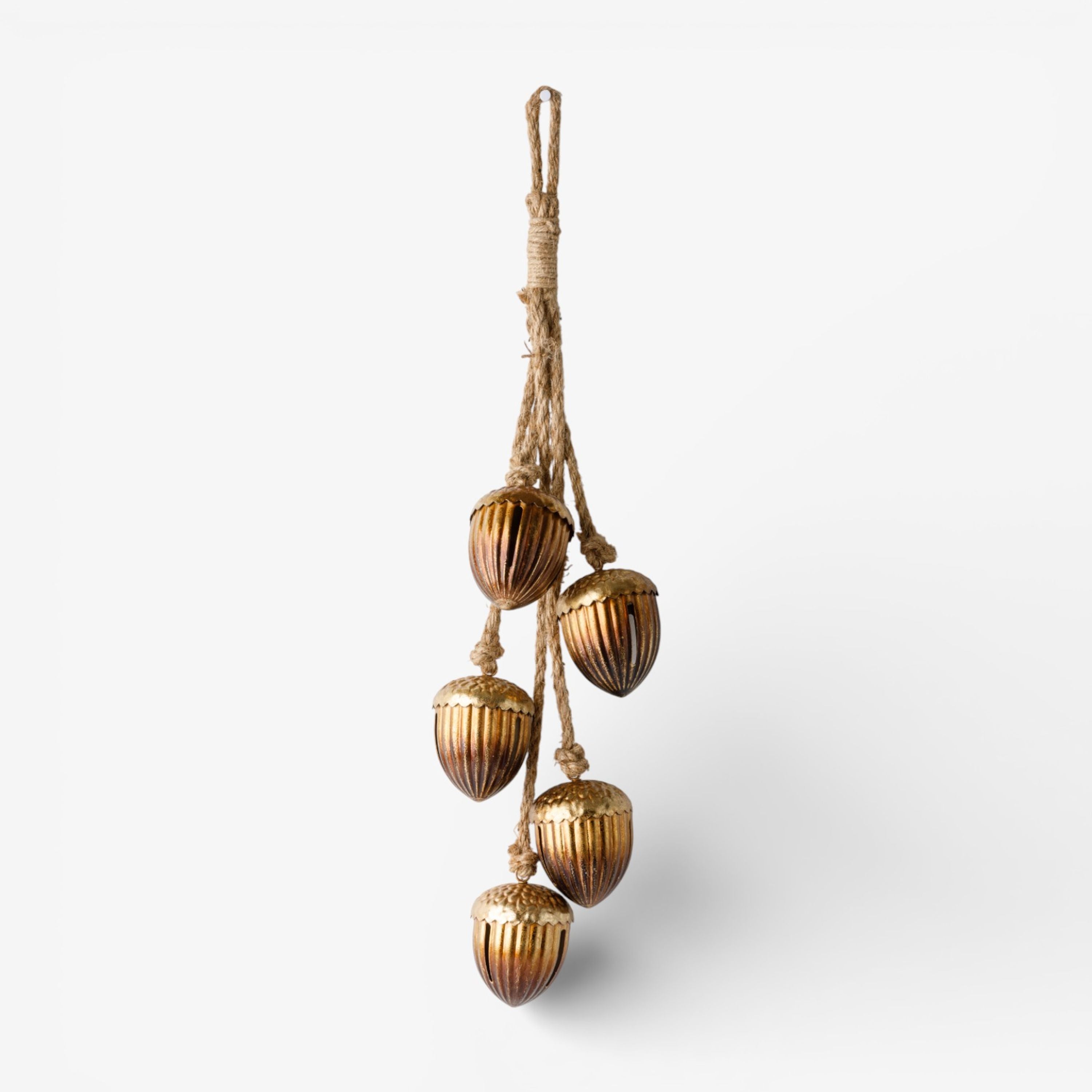 French Country Acorns on Rope Gold