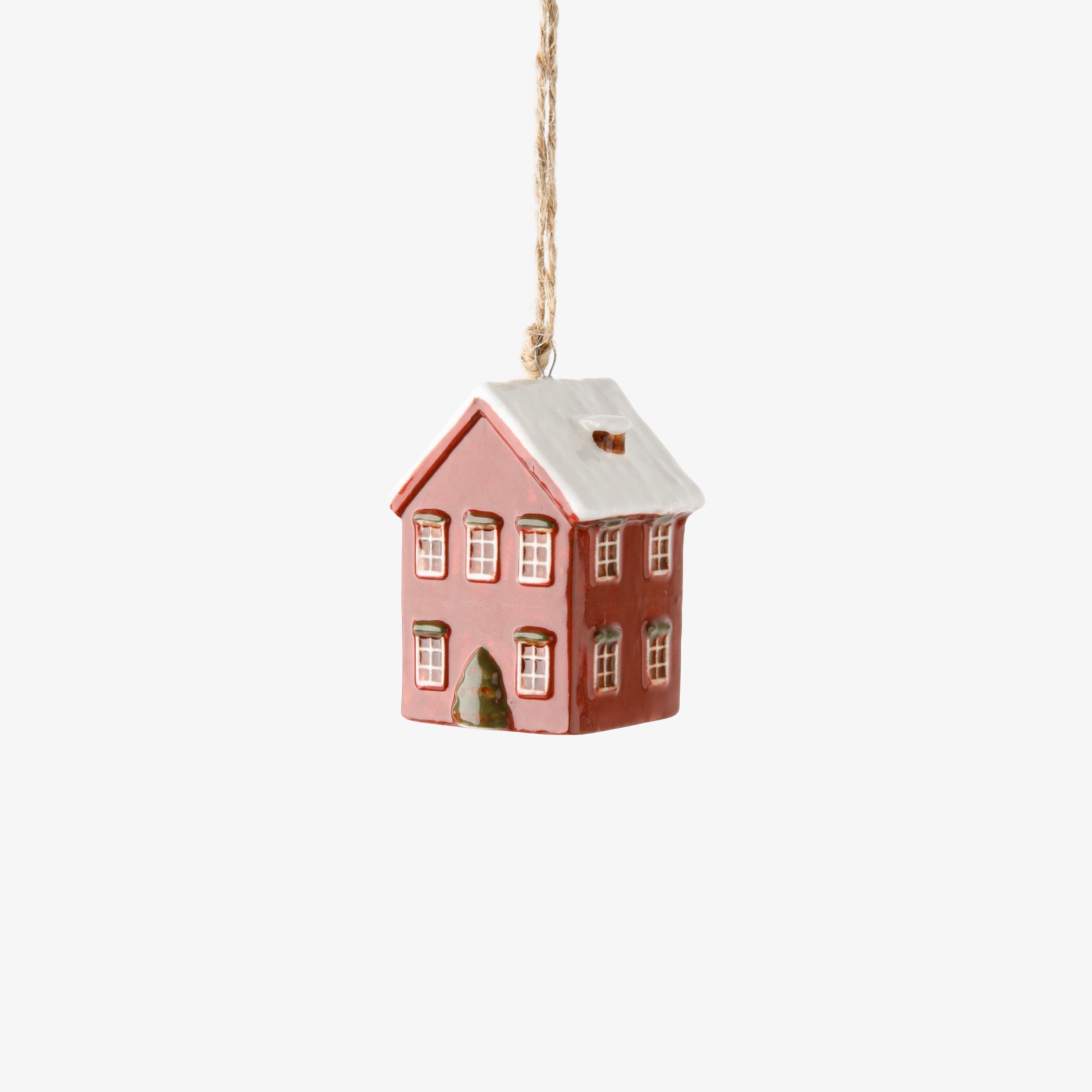 French Country Hanging Mini House Red