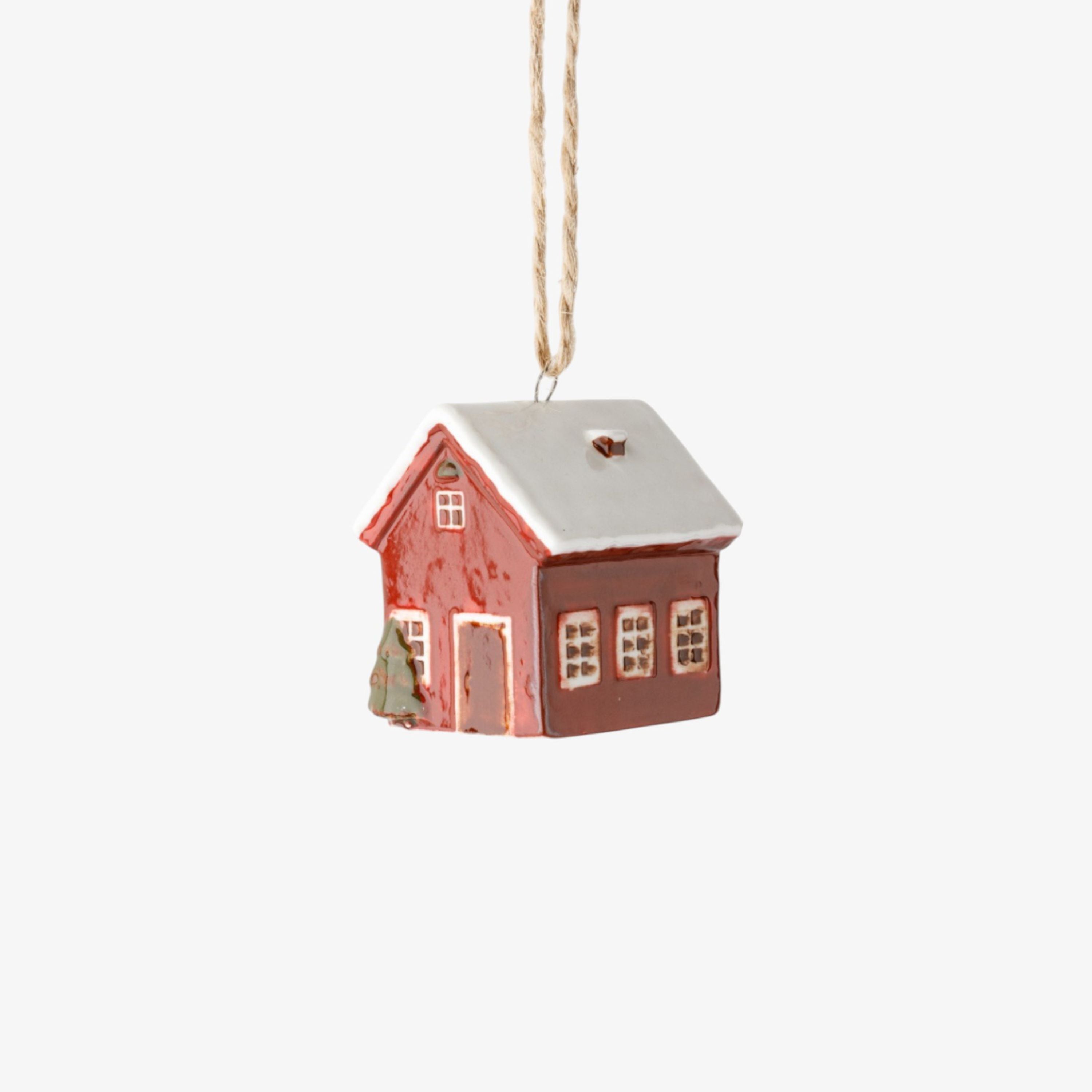 French Country Hanging Mini Bungalow Red
