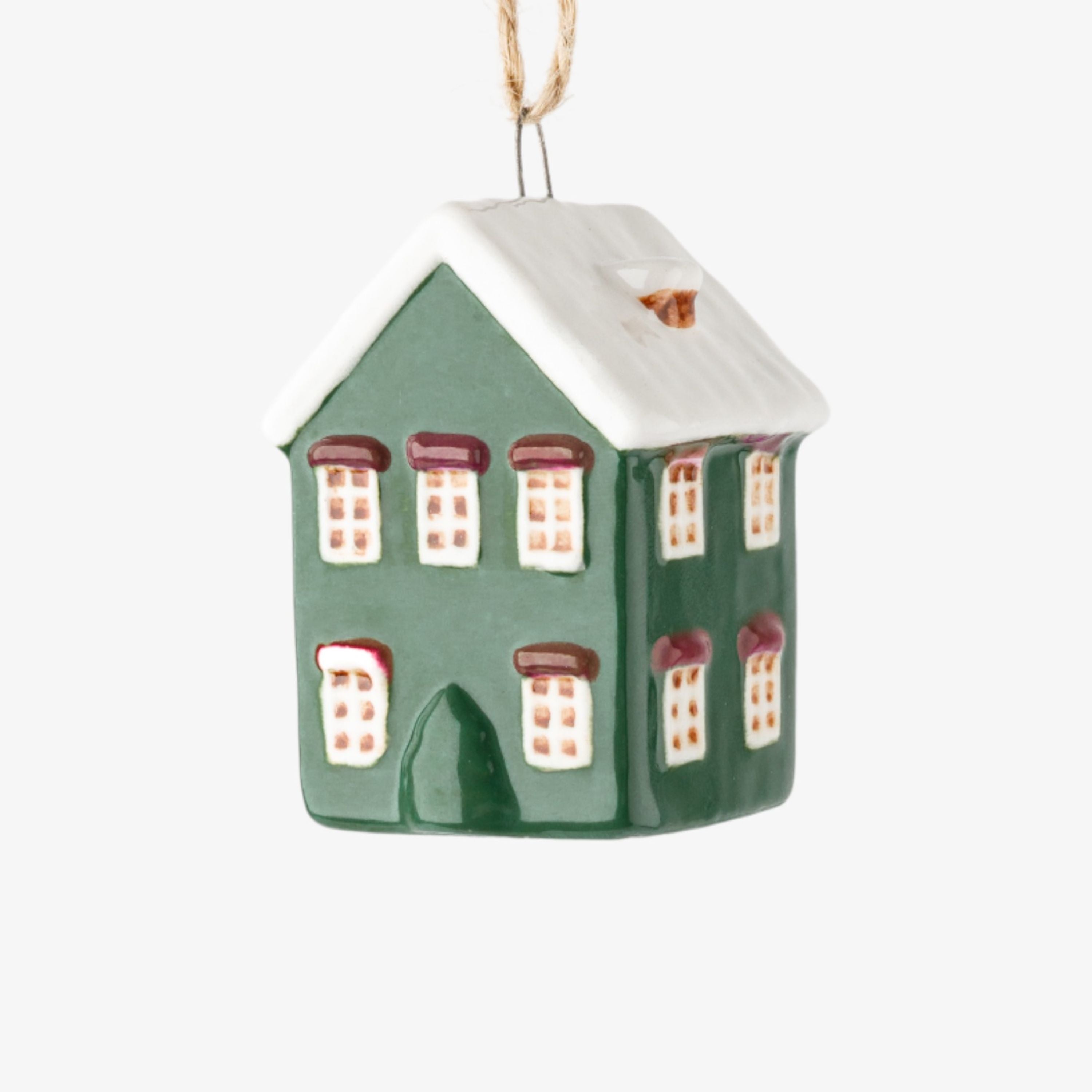 French Country Hanging Mini House Green