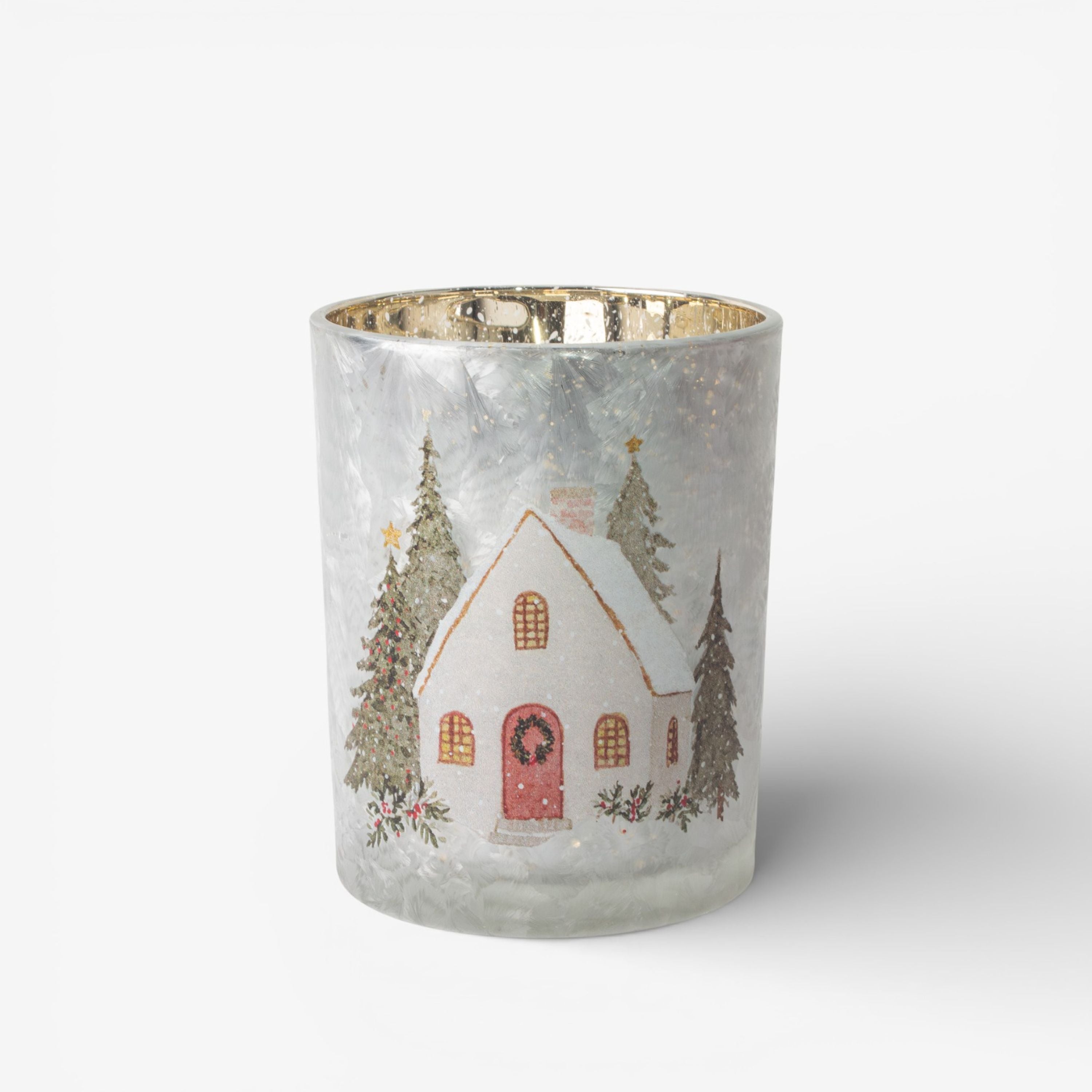 French Country Aurelia Snowy Cottage Votive Large