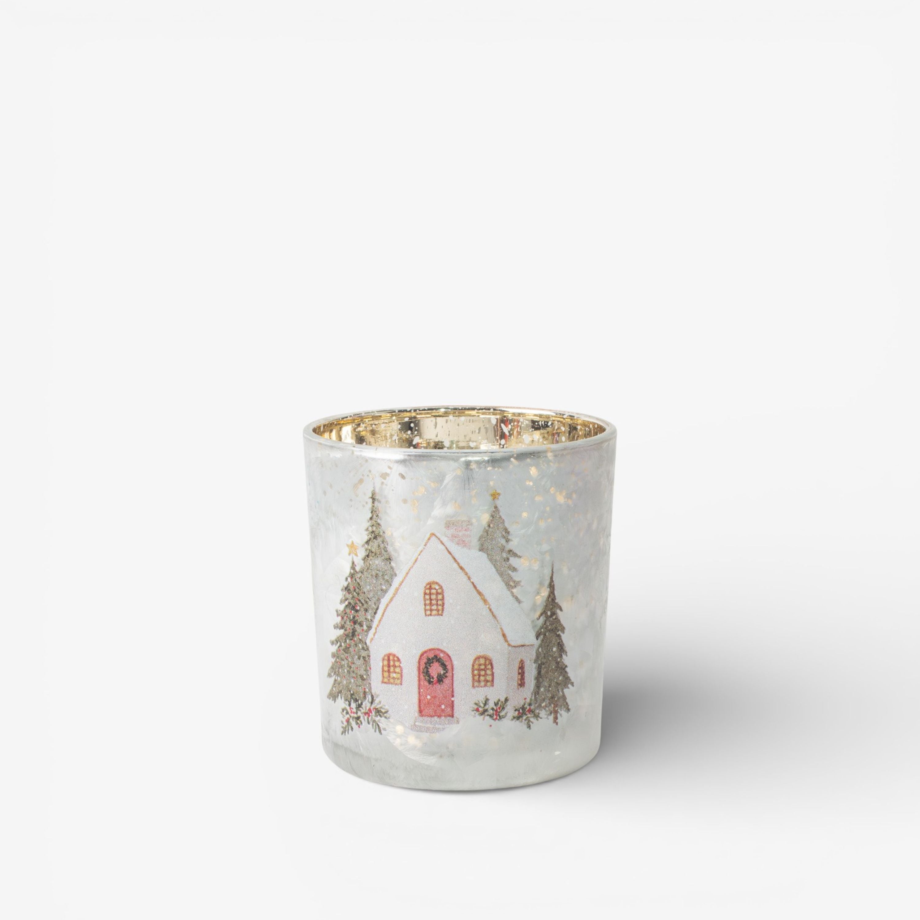 French Country Aurelia Snowy Cottage Votive Small