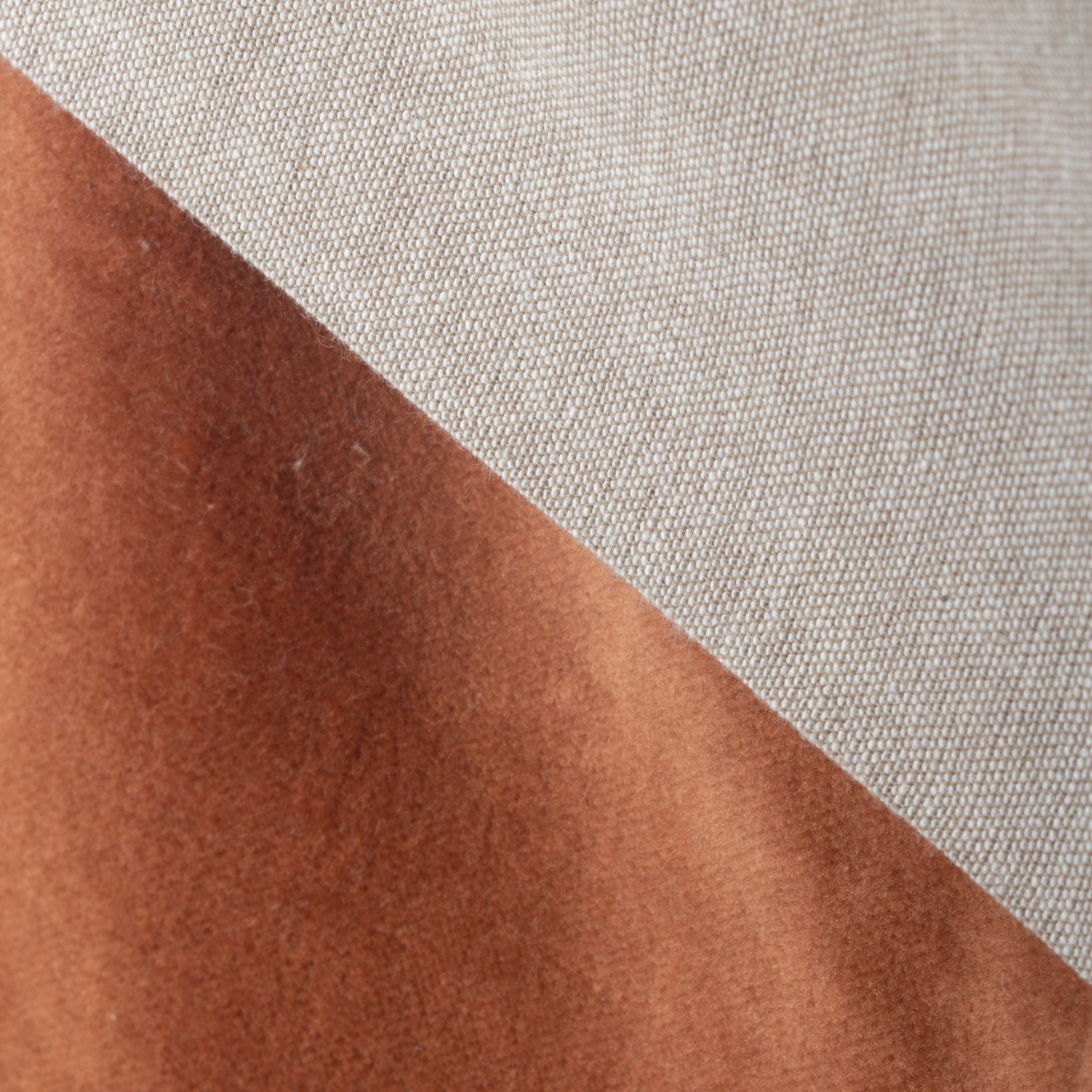 French Country Two Toned Velvet Stocking Cinnamon