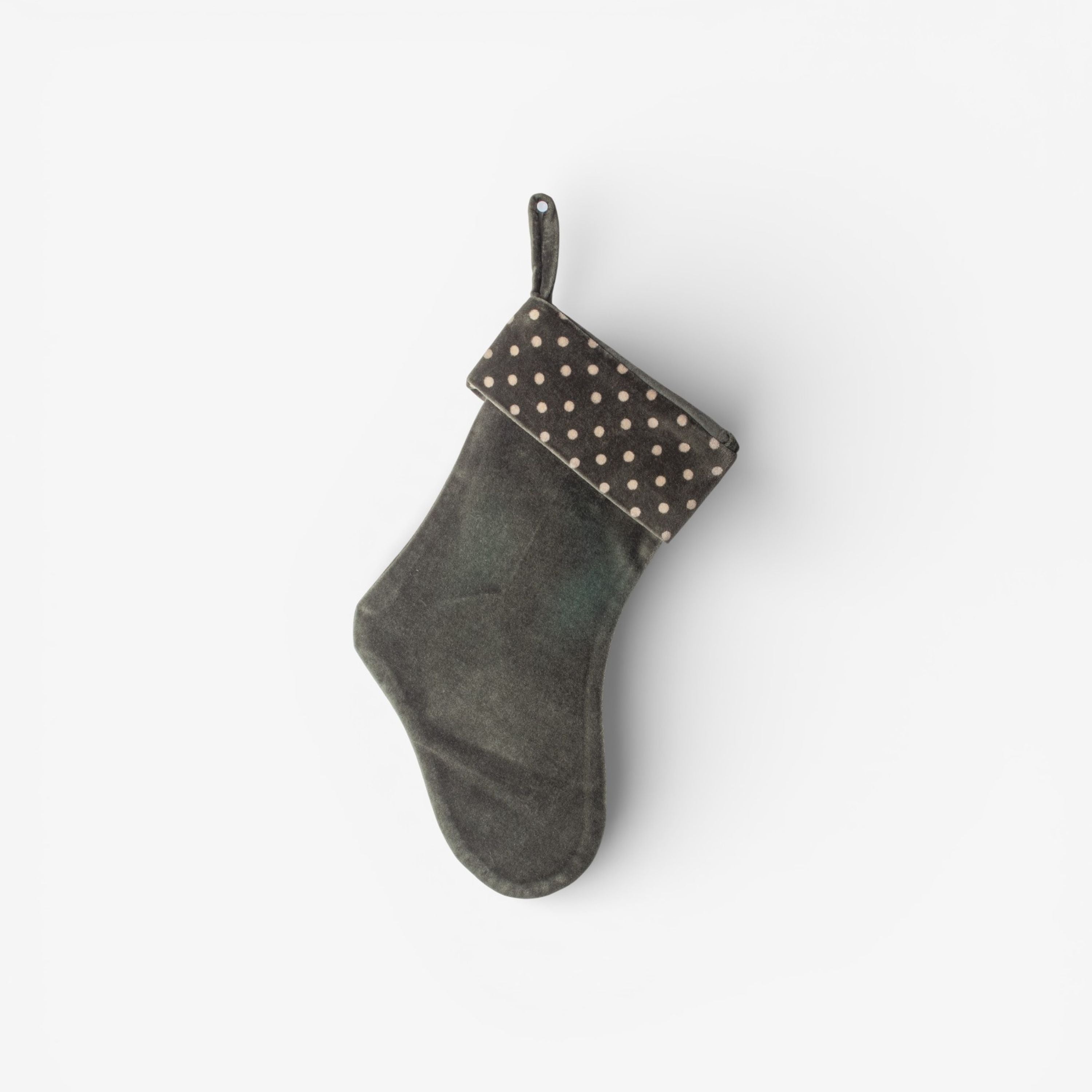 French Country Polka Stocking Pine