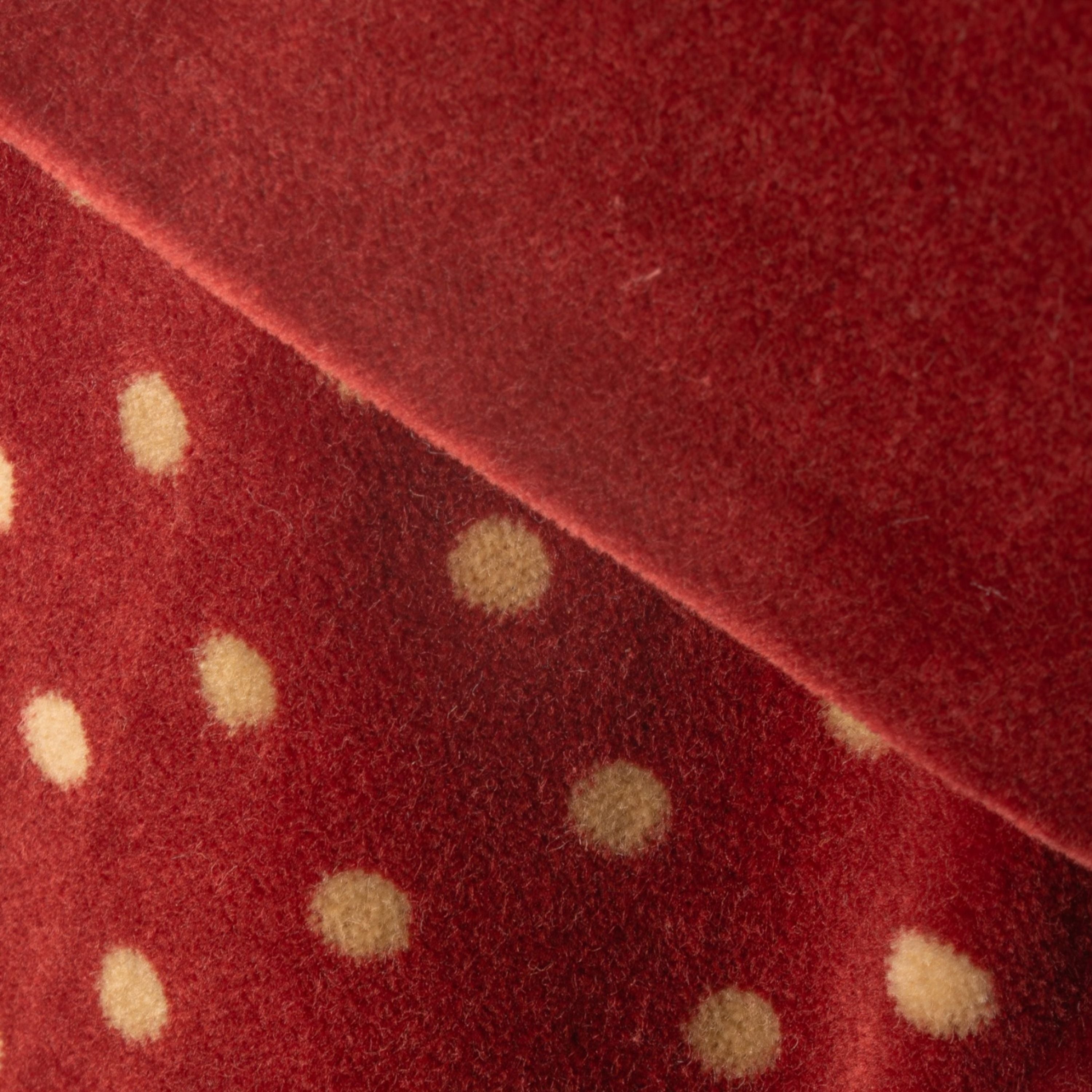 French Country Full Polka Stocking Burnt Red
